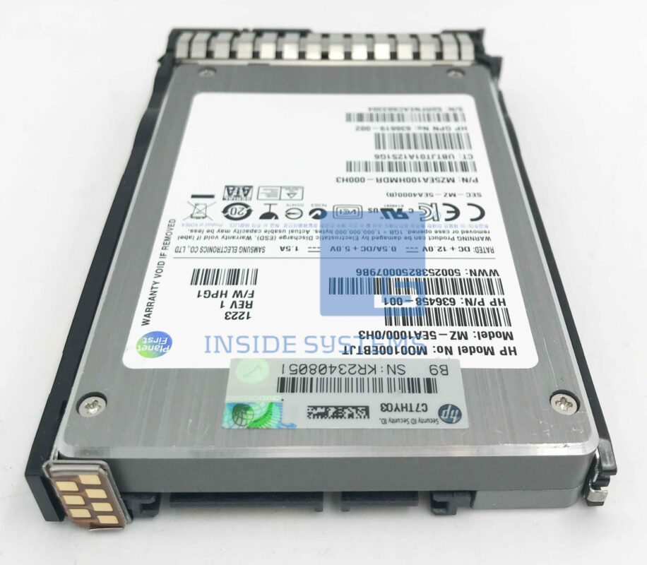 653965-001 - HP 100GB 2.5INCH SATA 3GBS MLC SC SSD | Inside Systems A/S