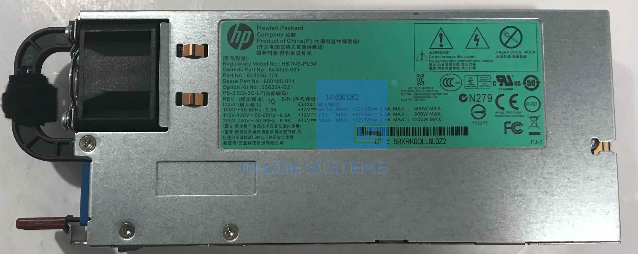 660185-001 - 1200W 1U HEPB Power Supply 2 660185-001 - 1200W 1U HEPB Power Supply