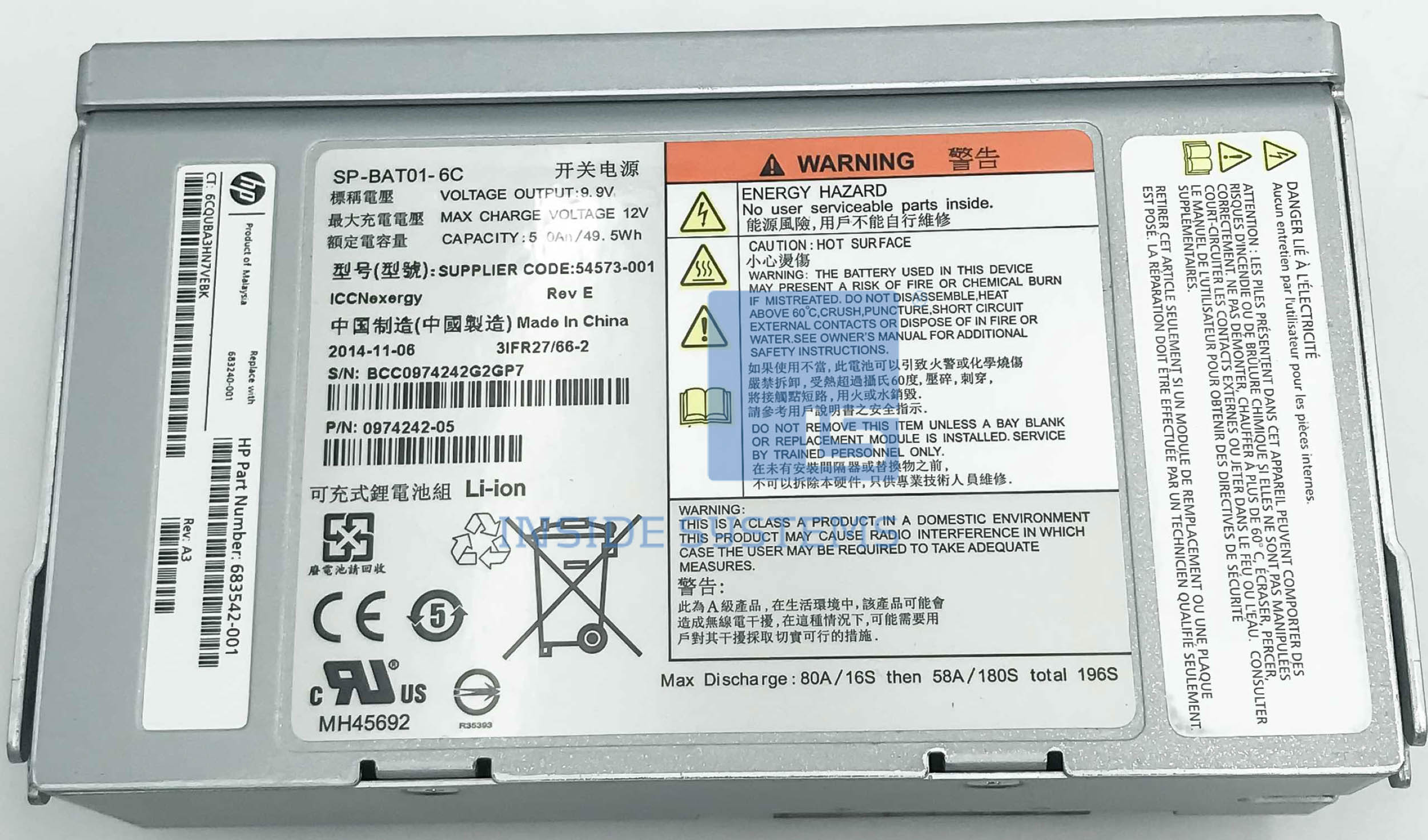 683542-001-02 - HPE 3PAR Battery Li-ion Never USED 4 683542-001-02 - HPE 3PAR Battery Li-ion Never USED - Image 3
