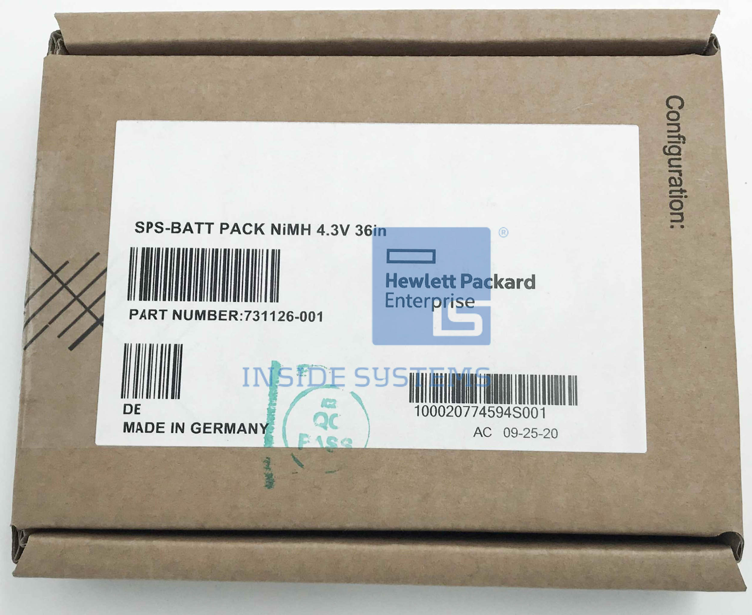 731126-001-01 - HPE Battery Pack 4.3V NiMH 36" 5 731126-001-01