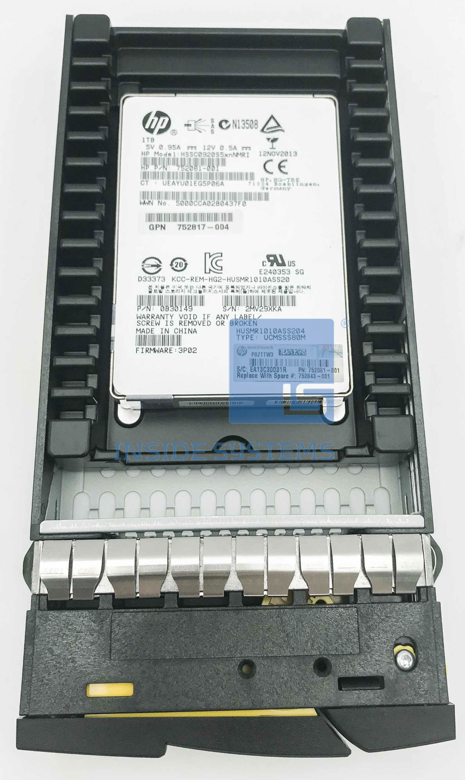 752843-001-02 - 3PAR 920GB 6G MLC SAS 3.5" SSD 5 752843-001-02 - 3PAR 920GB 6G MLC SAS 3.5" SSD - Image 3