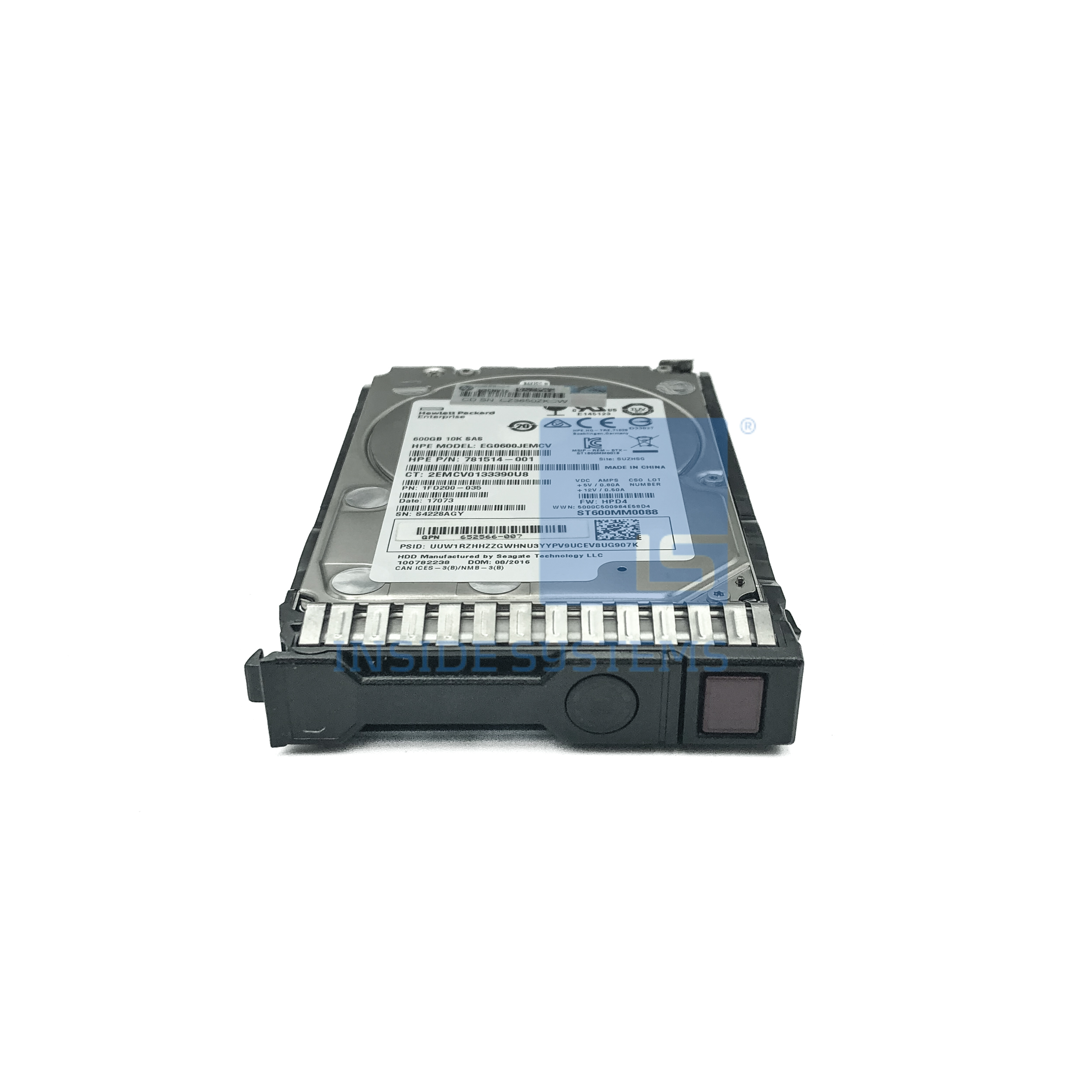 781577-001-NBL - 600GB 10K 12G SC SAS 2.5" HDD 4 781577-001-NBL - 600GB 10K 12G SC SAS 2.5" HDD - Image 3