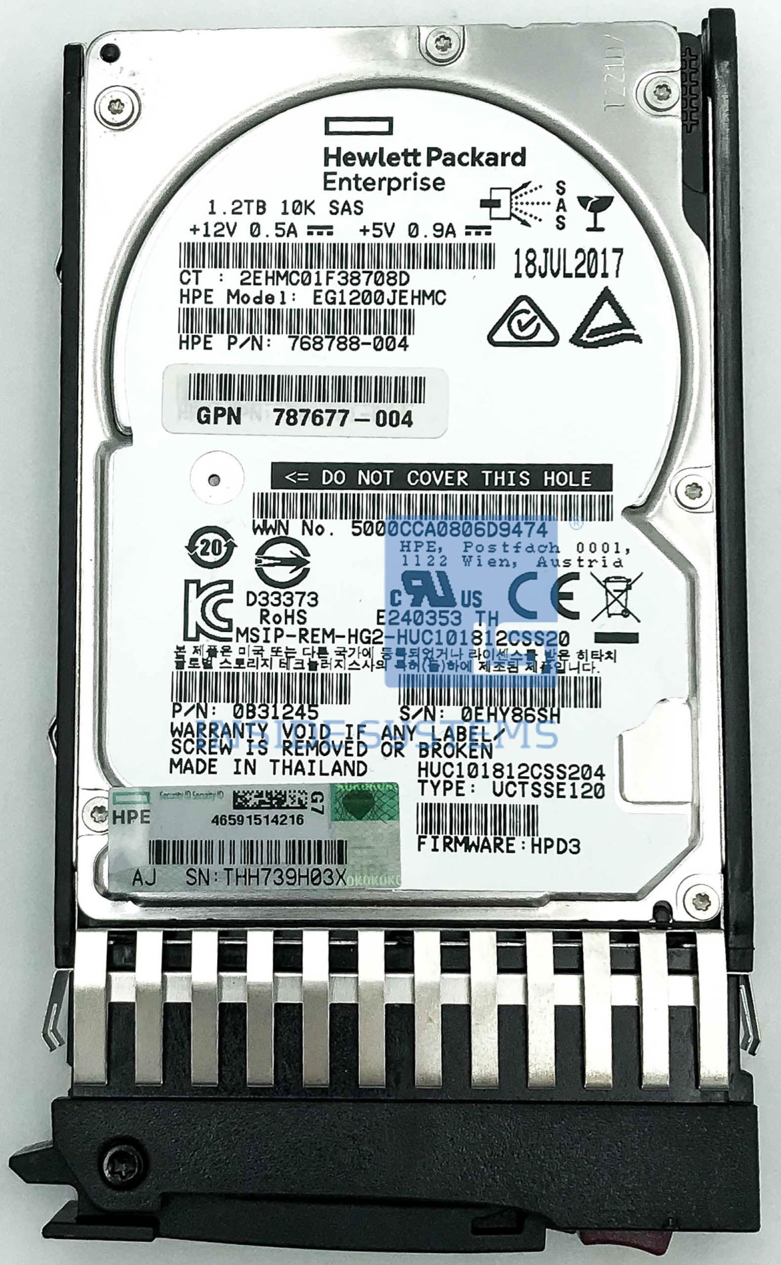 787648-001 - MSA 1.2TB 10K 12G SAS 2.5" HDD 4 787648-001 - MSA 1.2TB 10K 12G SAS 2.5" HDD - Image 2