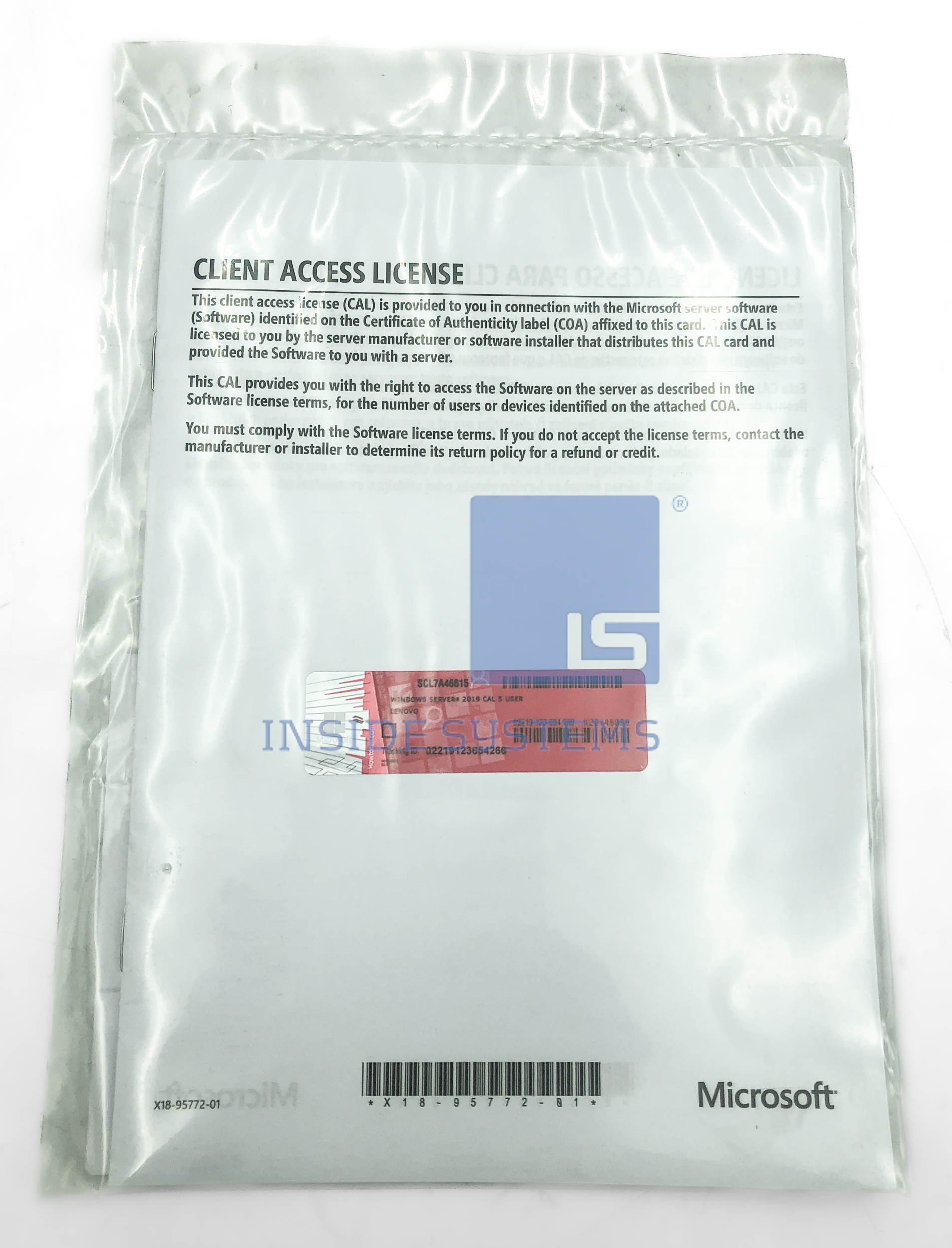 7S050027WW-01 - LENOVO ISG ROK MS 2019 CAL 5 User 4 7S050027WW-01 - LENOVO ISG ROK MS 2019 CAL 5 User - Image 2