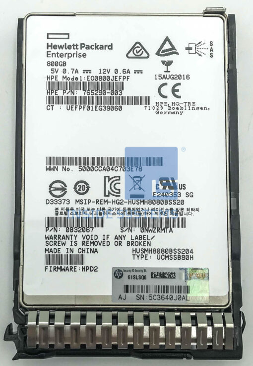 802586-B21 - HP 800GB 12G SAS WI 2.5" SSD | Inside Systems A/S