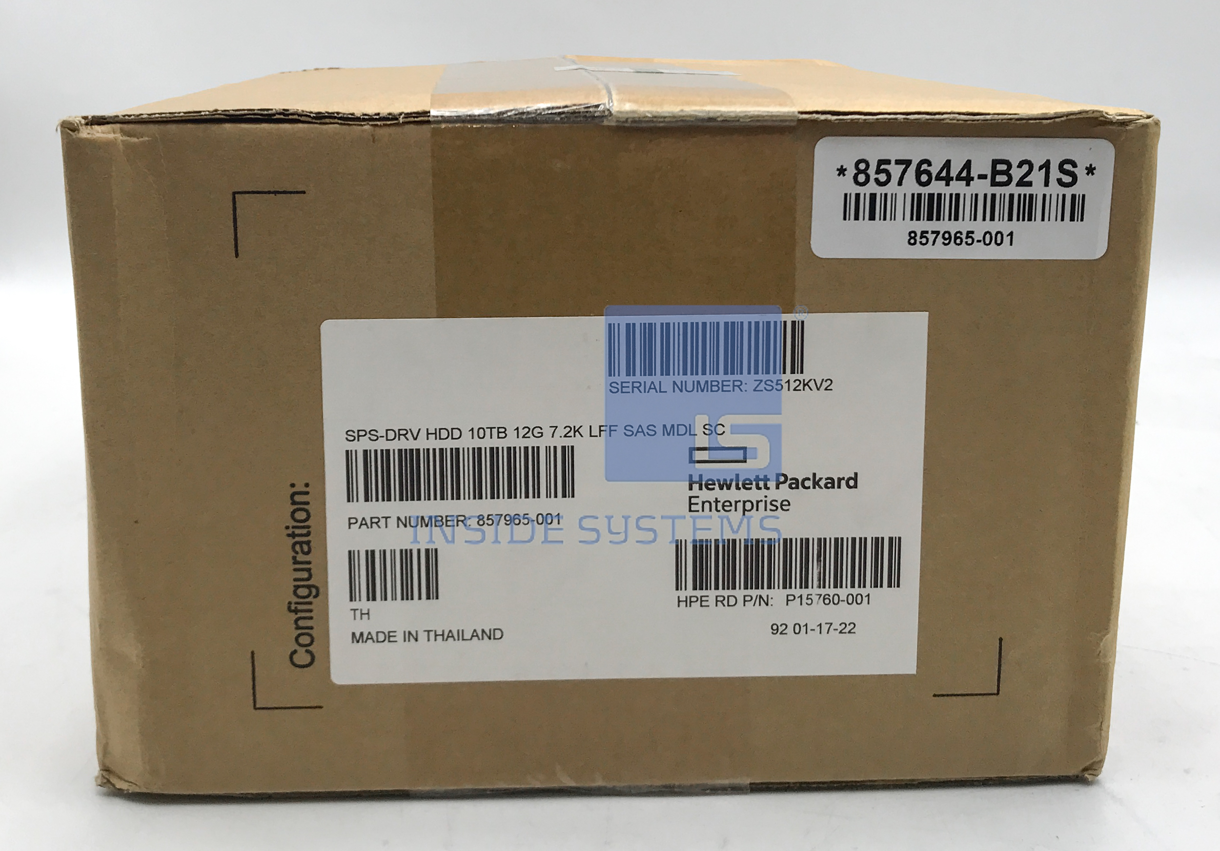 857965-001-01 - 10TB 7.2K 12G MDL SC SAS 3.5" HDD 5 857965-001-01 - 10TB 7.2K 12G MDL SC SAS 3.5" HDD - Image 3