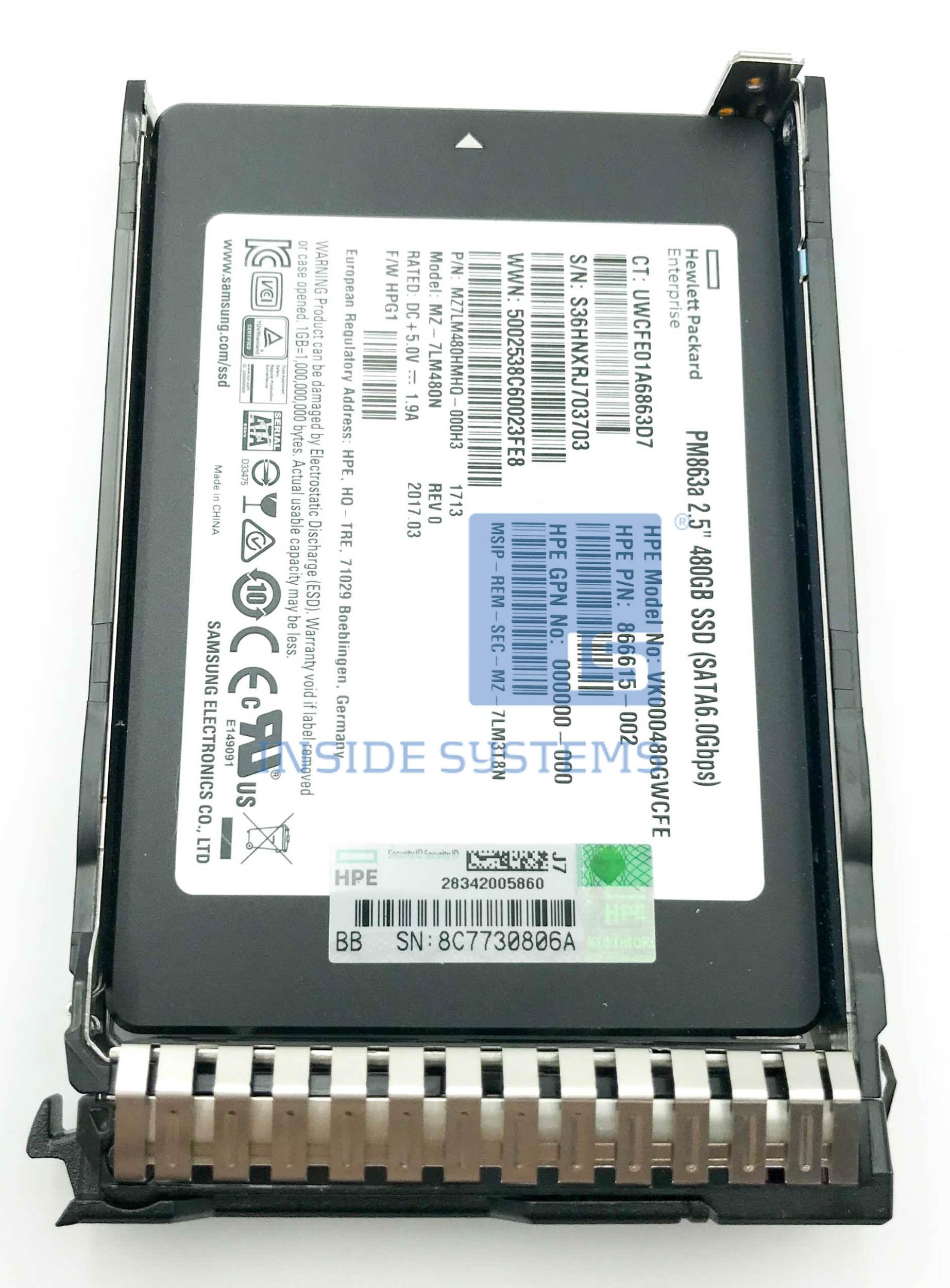 868818-B21 - 480GB 6G RI DS SC SATA 2.5" SSD 4 868818-B21 - 480GB 6G RI DS SC SATA 2.5" SSD - Image 2