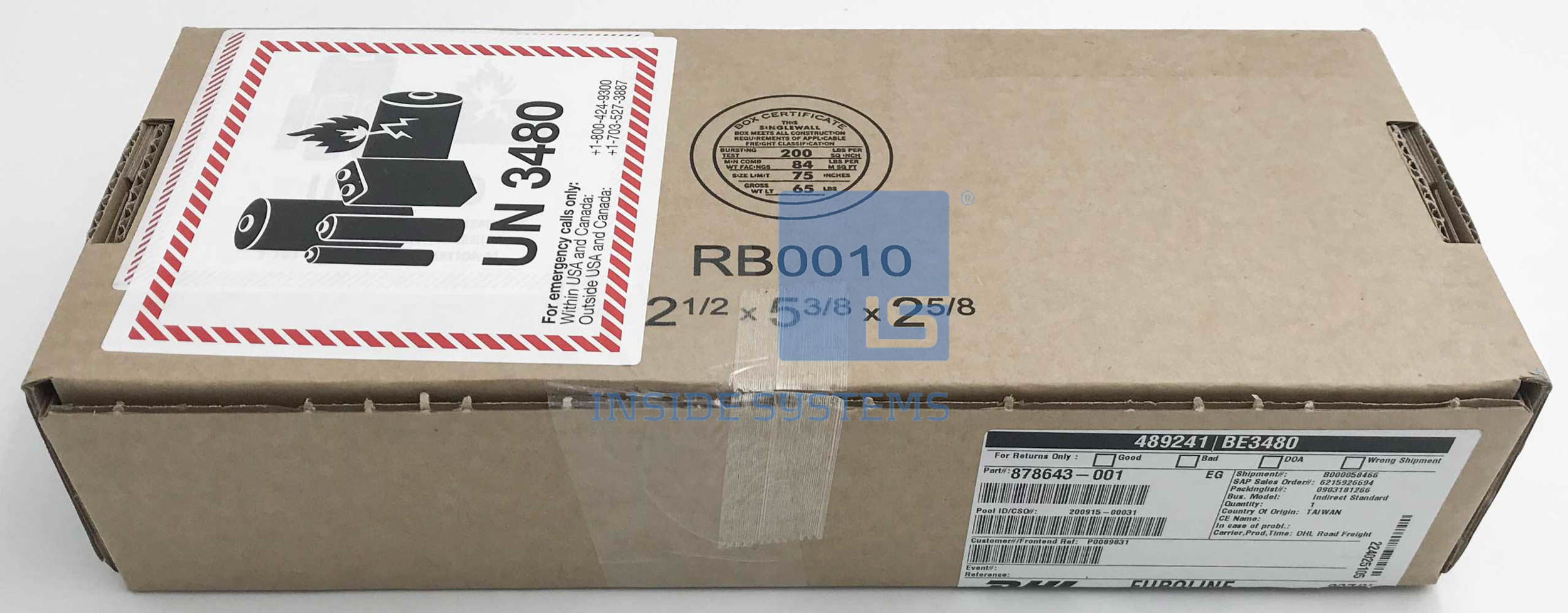 878643-001-02 - HP 96W Smart Storage Cache Battery 9 878643 001 02 A