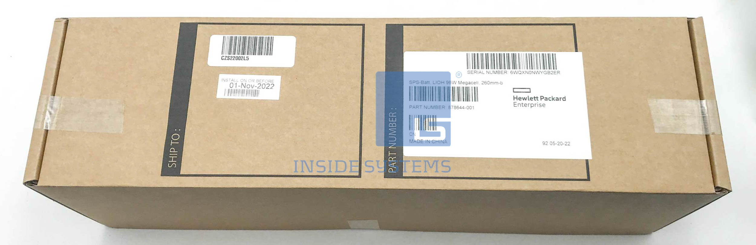 878644-001-01 - HP 96W Smart Storage Cache Battery 260mm 11 878644 001 01 A