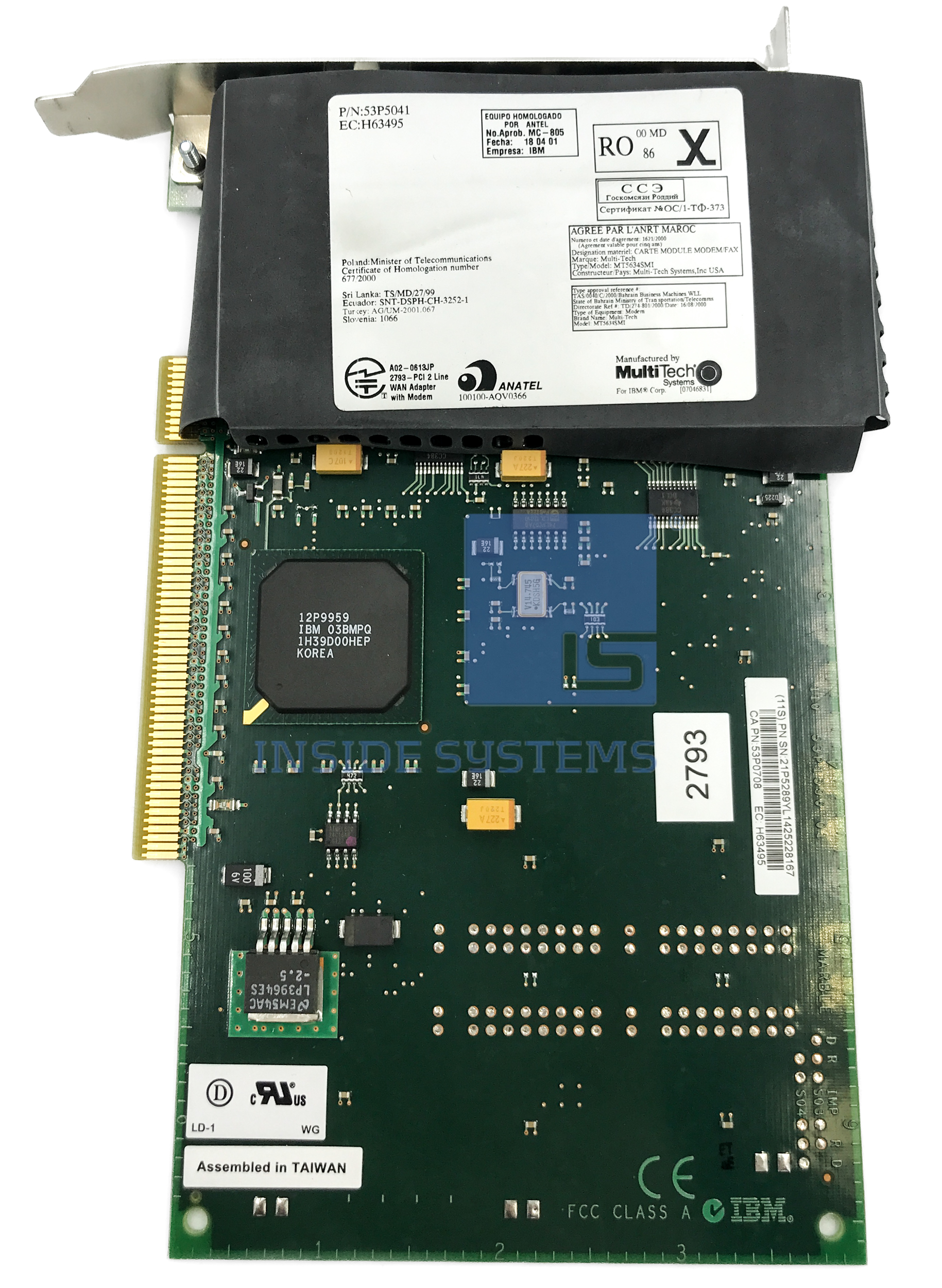 9406-2793 - PCI two-line WAN IOA w/modem 2 9406-2793 - PCI two-line WAN IOA w/modem