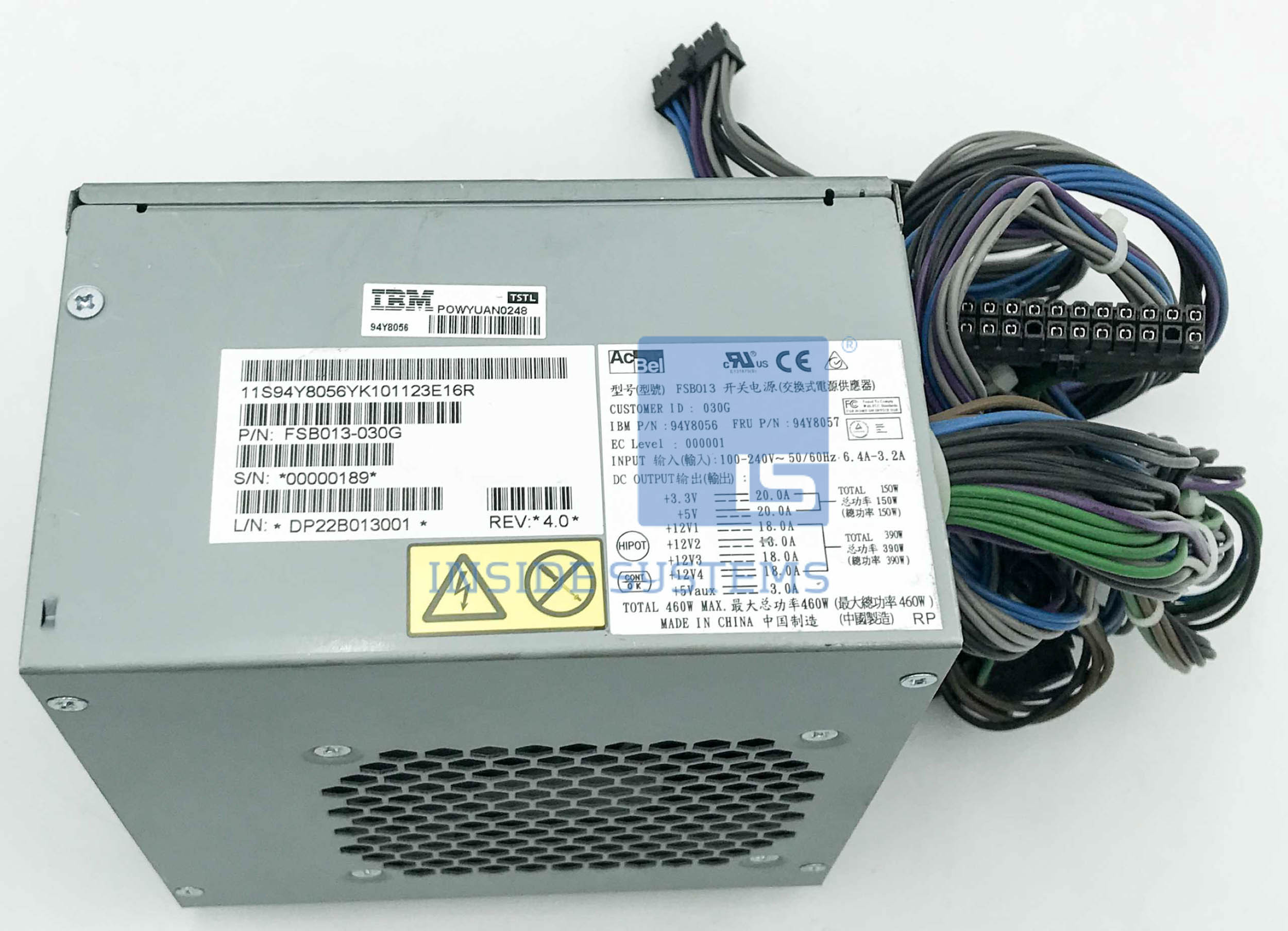 94Y8057 - IBM 460W AC, Fixed PSU X3300M4 4 94Y8057 - IBM 460W AC, Fixed PSU X3300M4 - Image 2