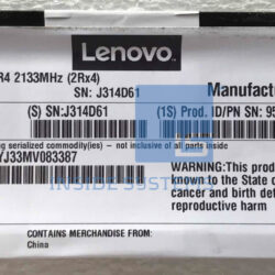 Alternative view of 95Y4821-01 - 16GB (1*16GB) PC4-17000 2RX4 DDR4