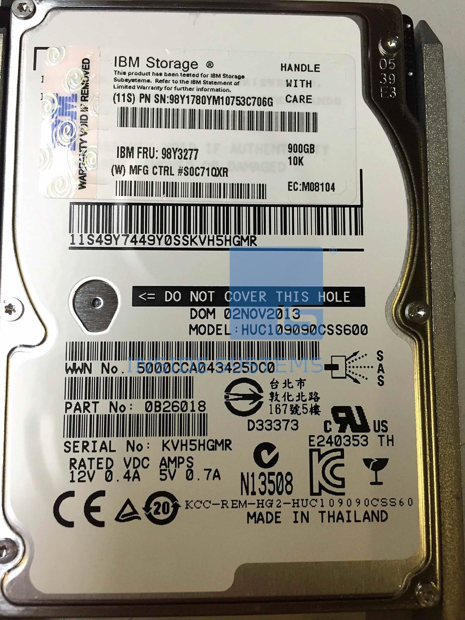 98Y3277 - 900GB 10K SFF DISK MODULE (G90F) 3 98Y3277 - 900GB 10K SFF DISK MODULE (G90F)