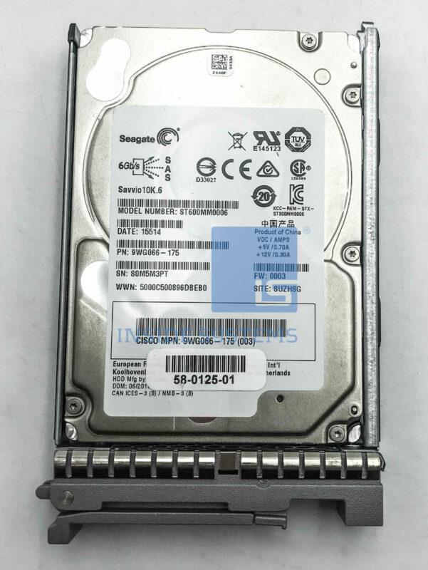 Cisco 600GB 10K SAS 2.5” HDD – Savvio ST600MM0006 (Refurbished, 1-Year Warranty)