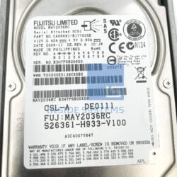 Alternative view of A3C40075847 - Fujitsu 36GB 10K SAS 2.5" HDD