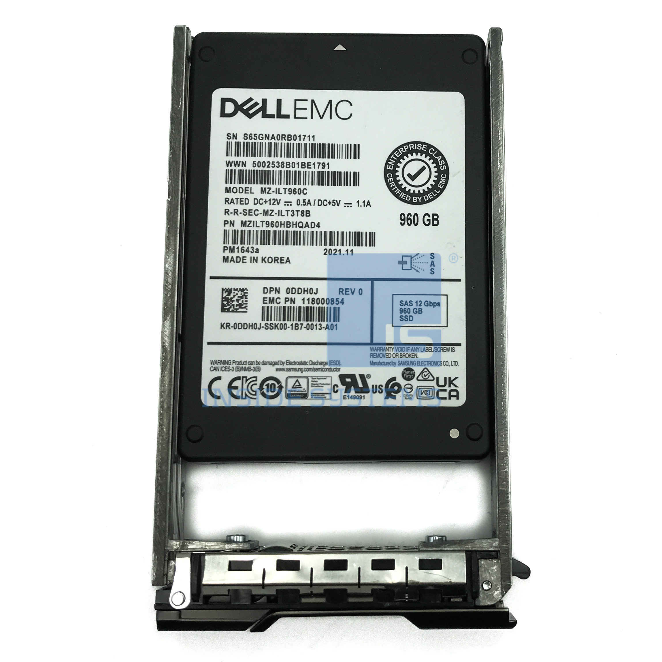 DDH0J-CMPL-V - DELL CMPL 960GB 12G RI TLC SAS 2.5" SSD 3 DDH0J CMPL V A