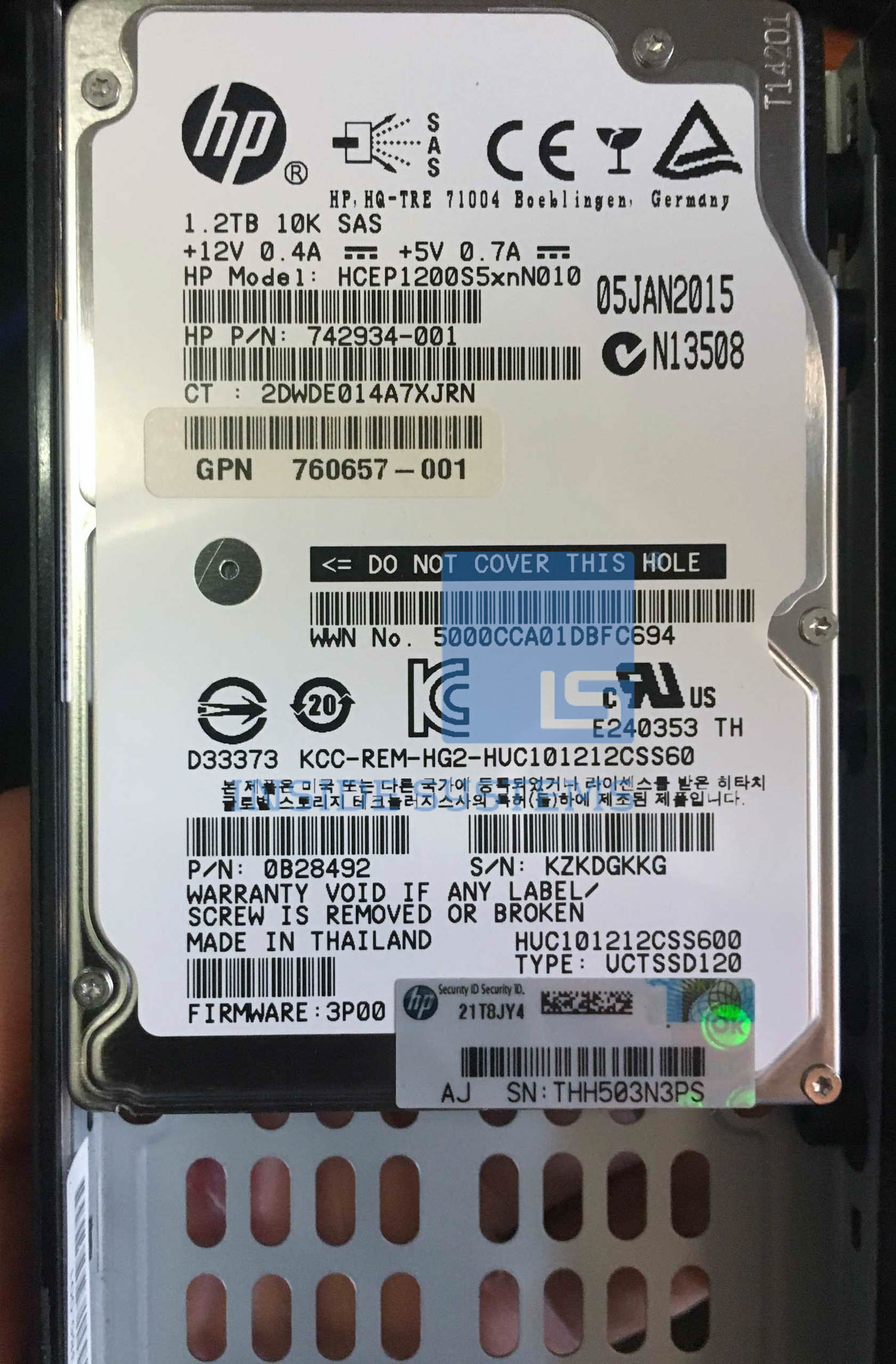 E7X49A - 3PAR 1.2TB 10K 6G SAS 2.5" HDD 5 E7X49A - 3PAR 1.2TB 10K 6G SAS 2.5" HDD - Image 3