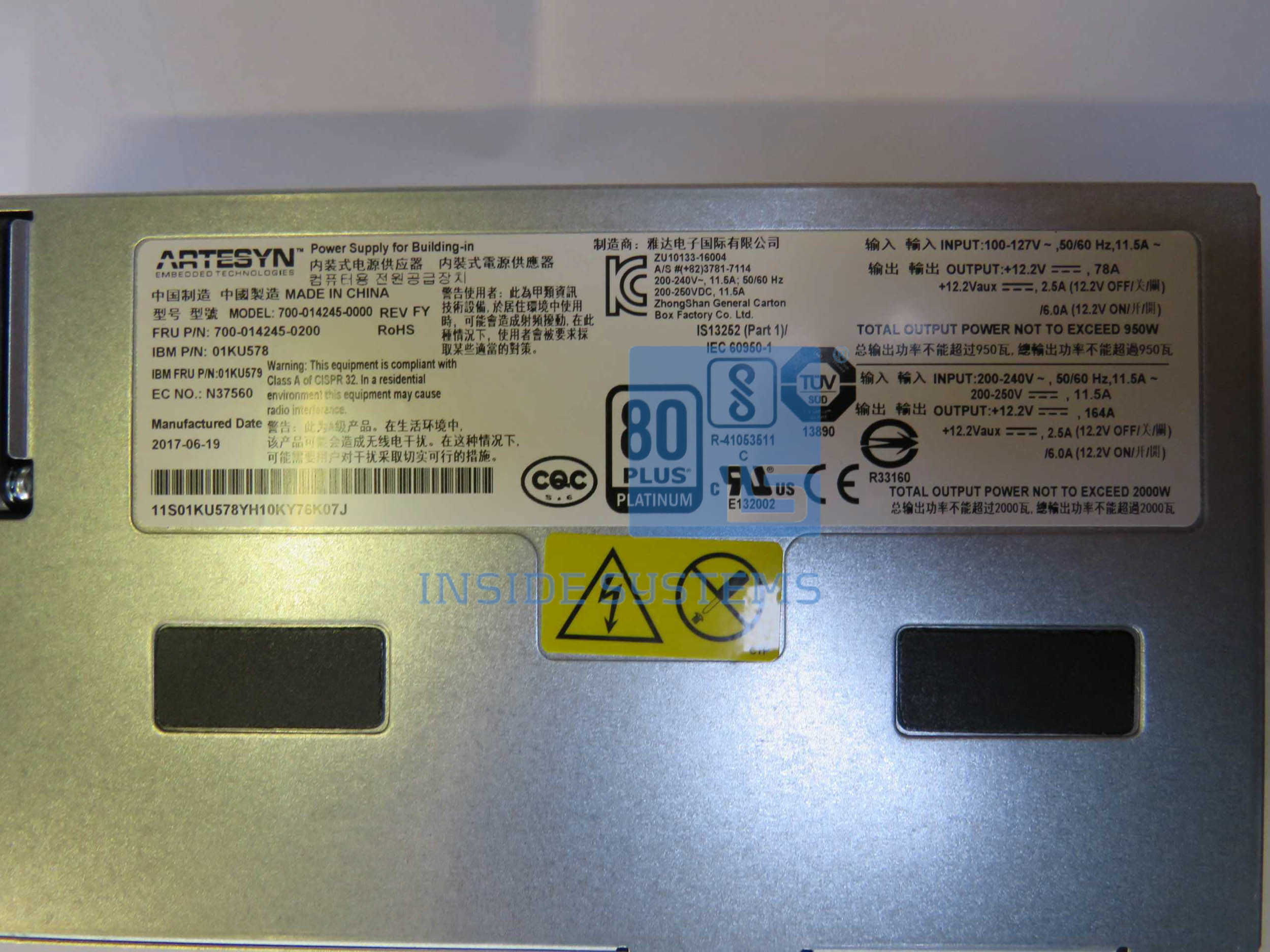 EB3M - IBM 2000W AC PSU for 8408-44E 4 EB3M - IBM 2000W AC PSU for 8408-44E - Image 2