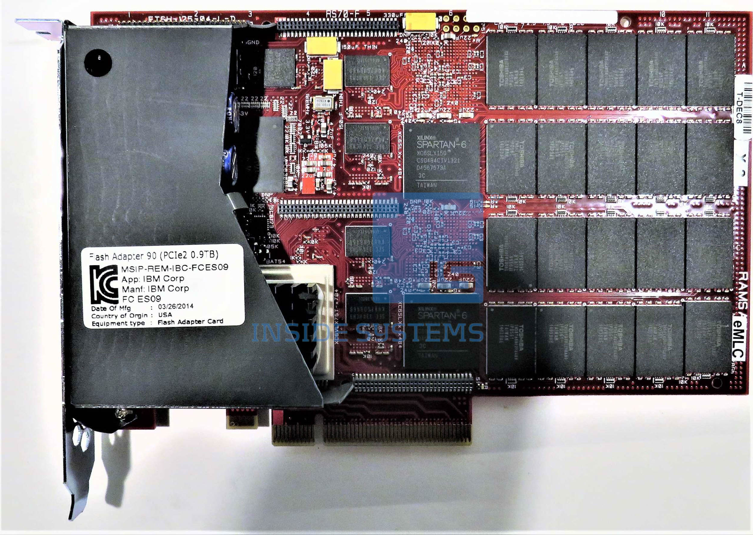 ES09 - PCIe2 (x8) 0.9TB Flash Adapter 90 (FH) 1 ES09 - PCIe2 (x8) 0.9TB Flash Adapter 90 (FH)