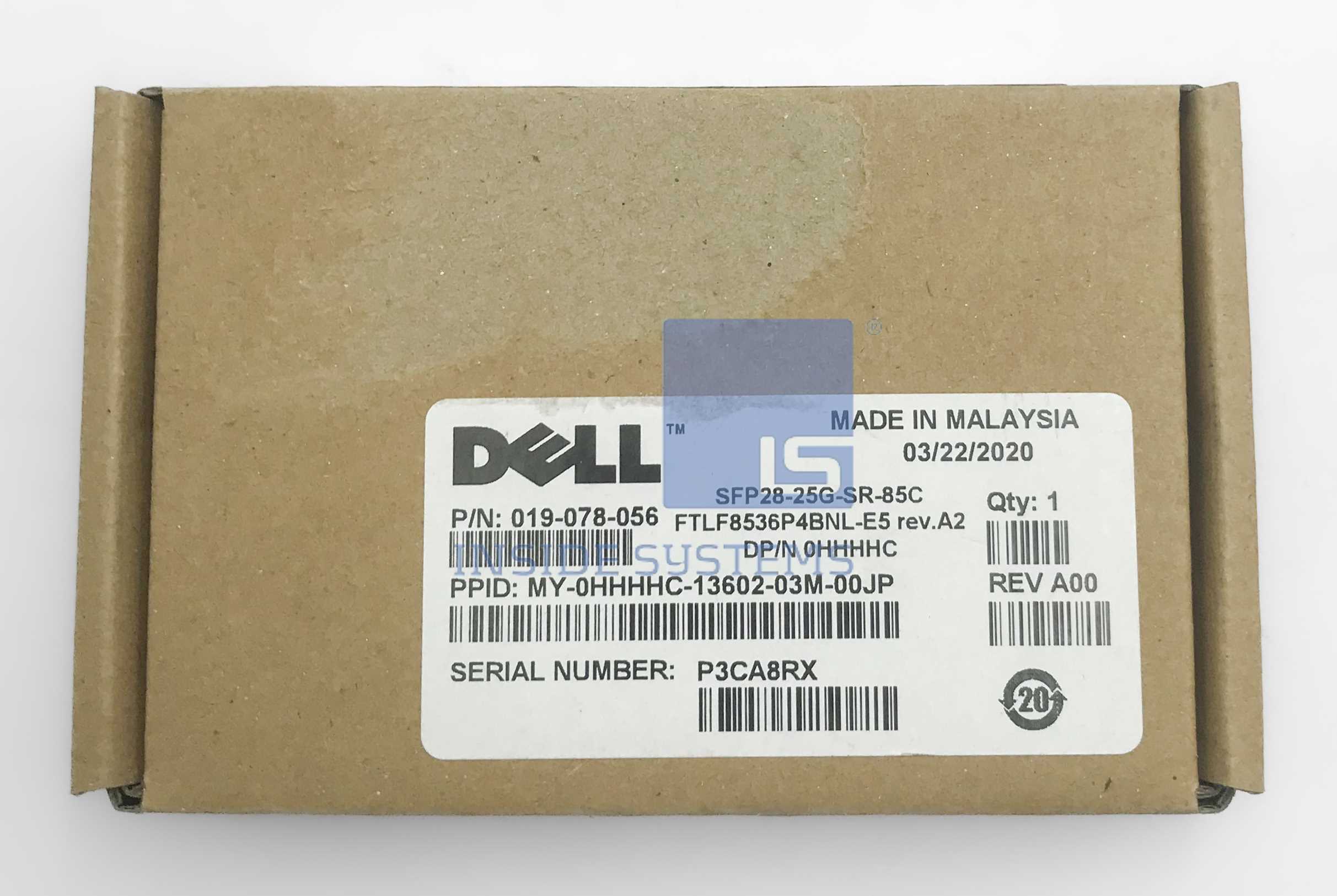 HHHHC-01 - DELL SFP28 850NM 25Gb SR LC 100m SFP+ 1 HHHHC-01 - DELL SFP28 850NM 25Gb SR LC 100m SFP+