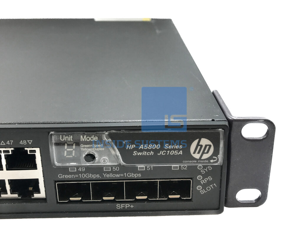 JC105A - HPE 5800 48G Switch 48x RJ-45, 4x SFP+ | Inside Systems A/S
