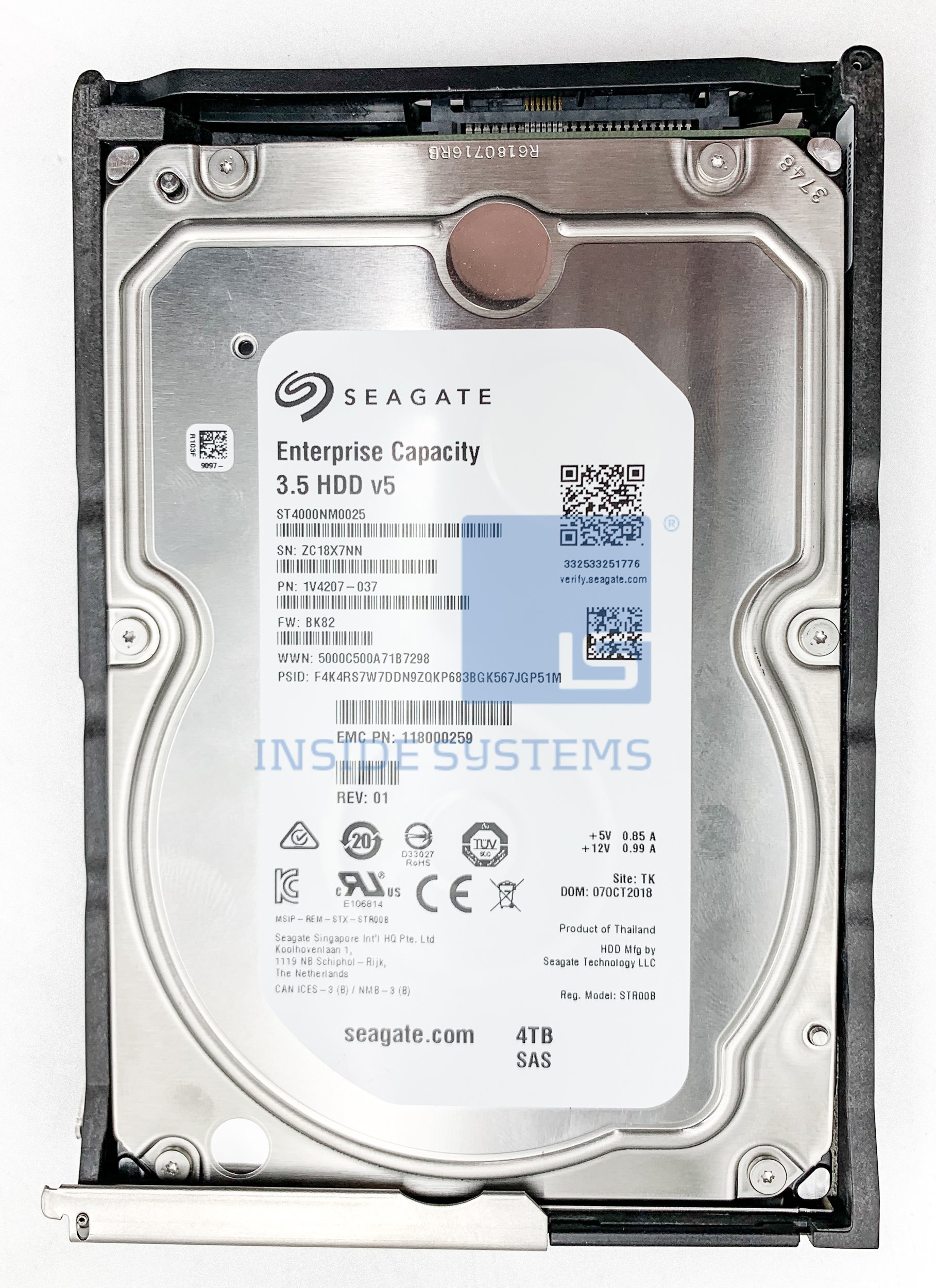 P-X-DS60-4TBS - EMC DataDomain 4TB 7.2K 6G SAS 3.5" HDD 1 P-X-DS60-4TBS - EMC DataDomain 4TB 7.2K 6G SAS 3.5" HDD