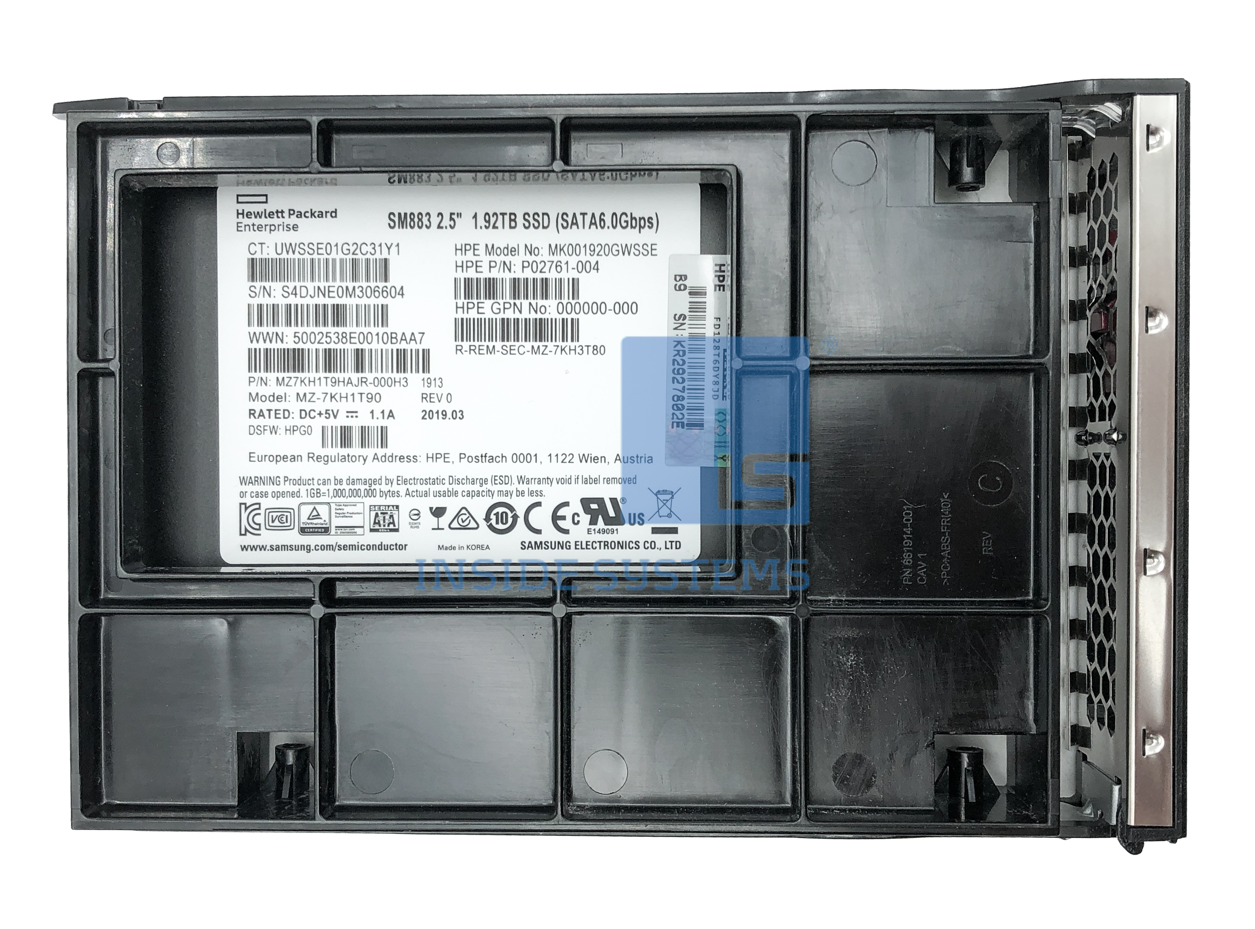 P09726-B21 - 1.92TB 6G MU SM883 LPC SATA 3.5" SSD 5 P09726-B21 - 1.92TB 6G MU SM883 LPC SATA 3.5" SSD - Image 4