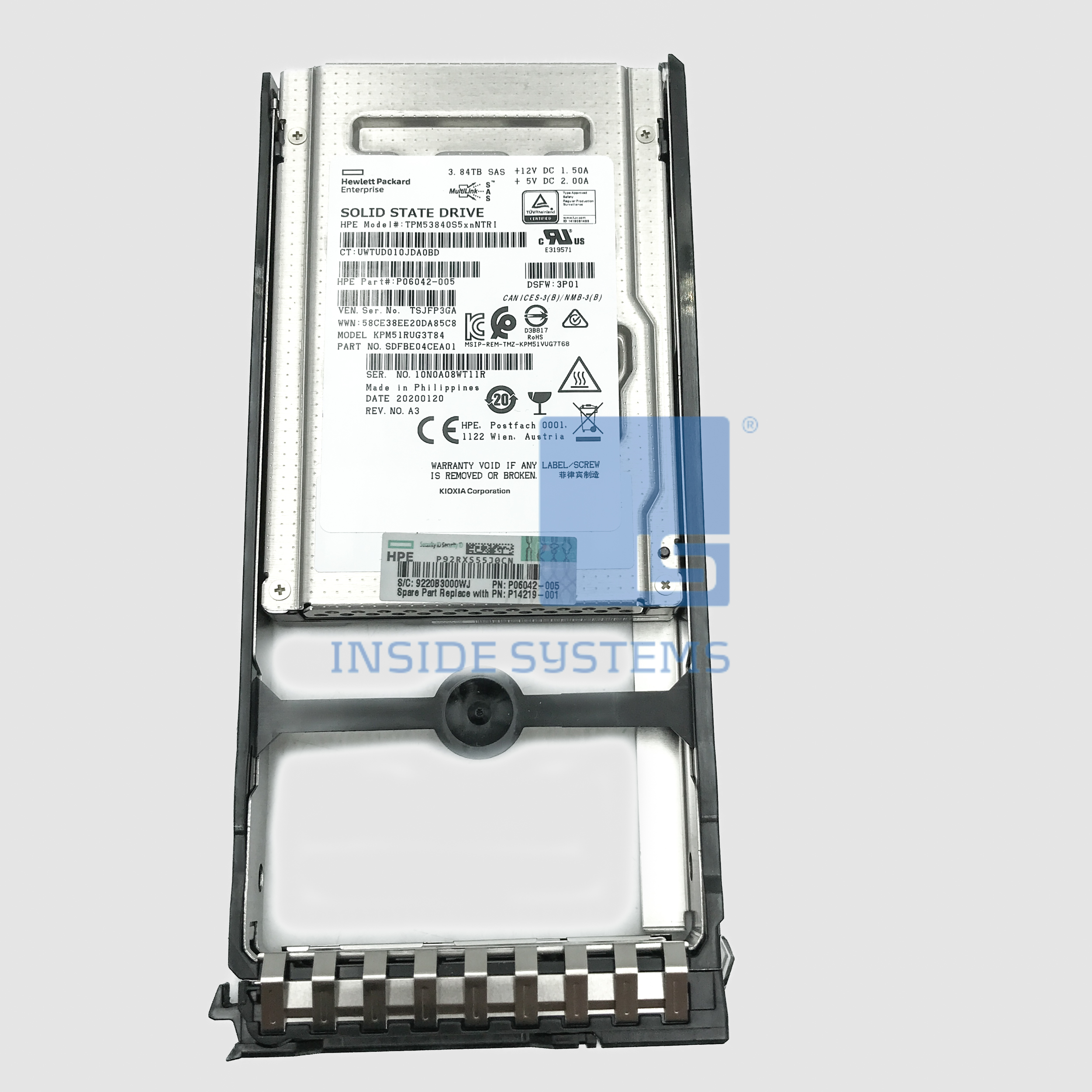 P14219-001-02 - 3PAR 3.84TB 12G SAS 2.5" SSD 5 P14219-001-02 - 3PAR 3.84TB 12G SAS 2.5" SSD - Image 3