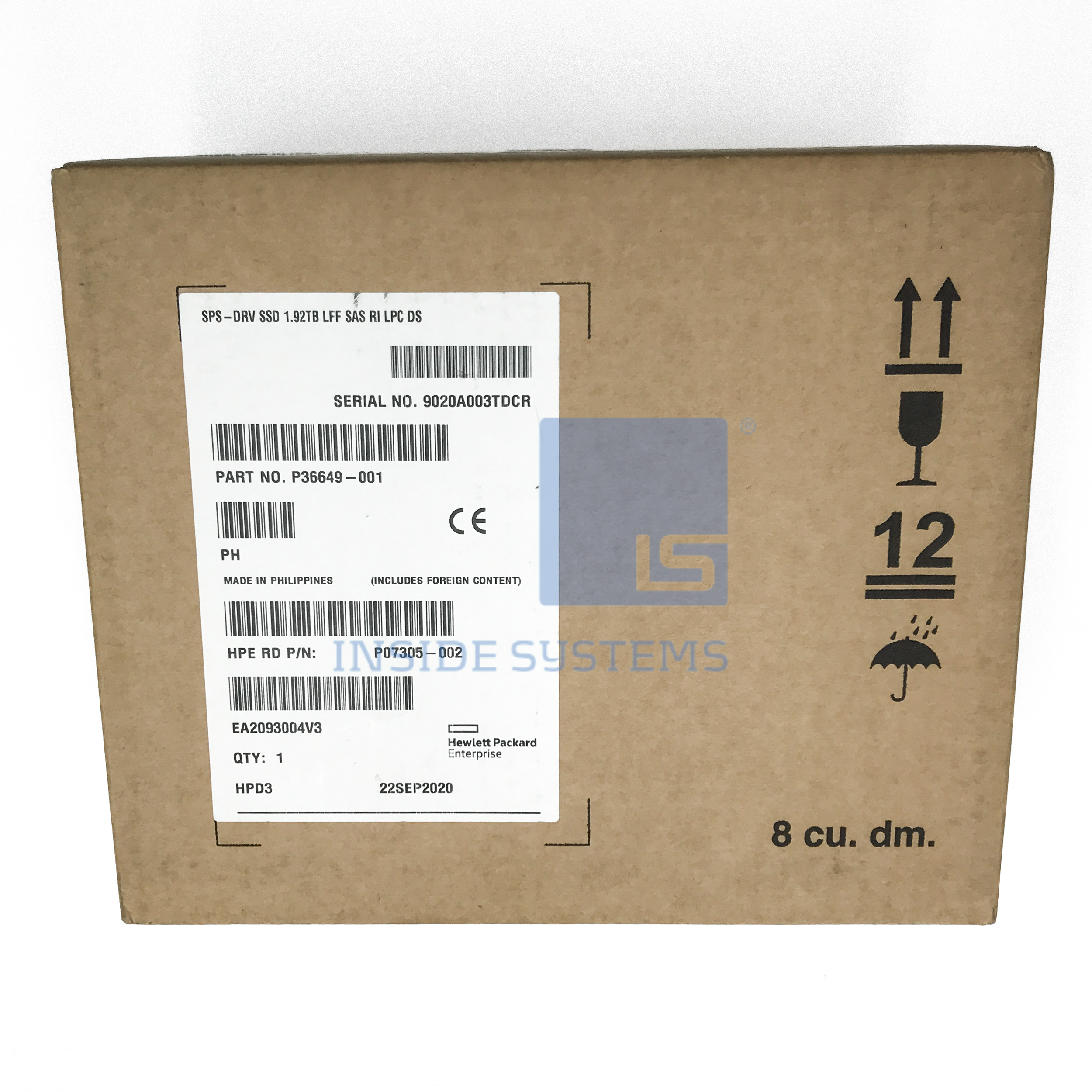 P36649-001-01 - 1.92TB 12G RI DS LPC SAS 3.5" SSD 3 P36649-001-01 - 1.92TB 12G RI DS LPC SAS 3.5" SSD