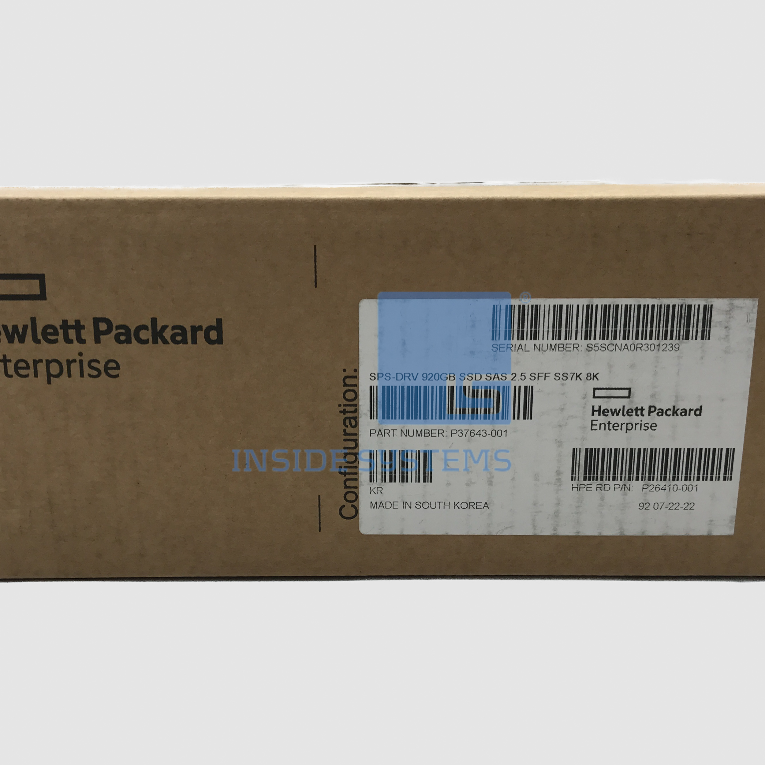 P37643-001-01 - 3PAR 920GB 12G SAS 2.5" SSD 3 P37643-001-01 - 3PAR 920GB 12G SAS 2.5" SSD