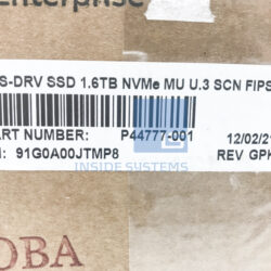 P44777-001-01 - 1.6TB U.3 MU FIPS CM6 SCN NVMe 2.5" SSD 7 P44777 001 01 C