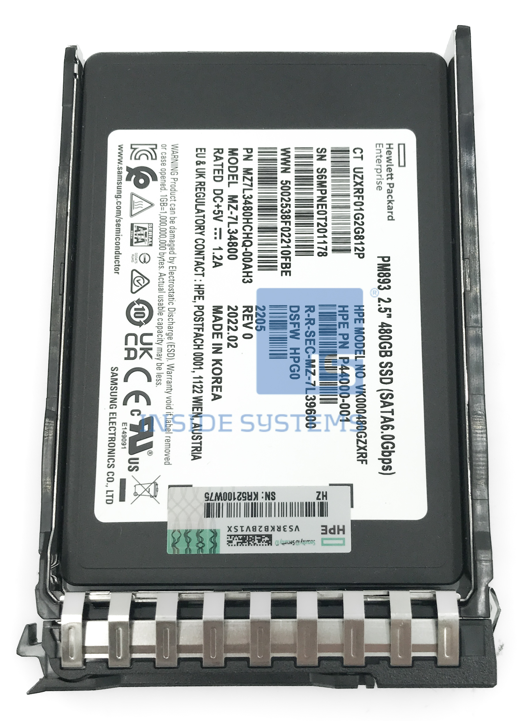 P46052-001 - 480GB 6G RI BC SATA 2.5" SSD 3 P46052-001 - 480GB 6G RI BC SATA 2.5" SSD