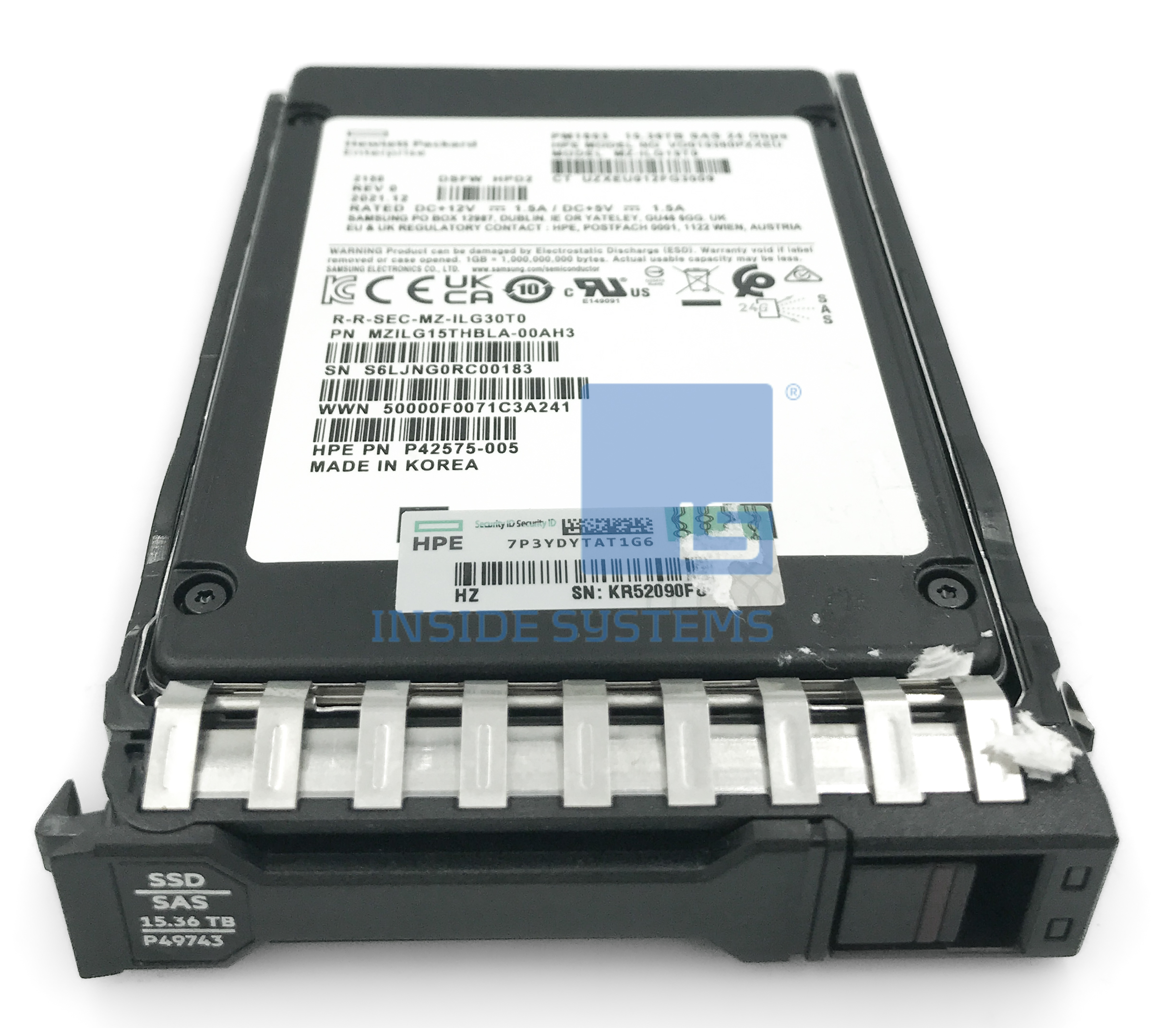 P49743-001 - 15.36TB 24G RI MV BC SAS 2.5" SSD 4 P49743-001 - 15.36TB 24G RI MV BC SAS 2.5" SSD - Image 2