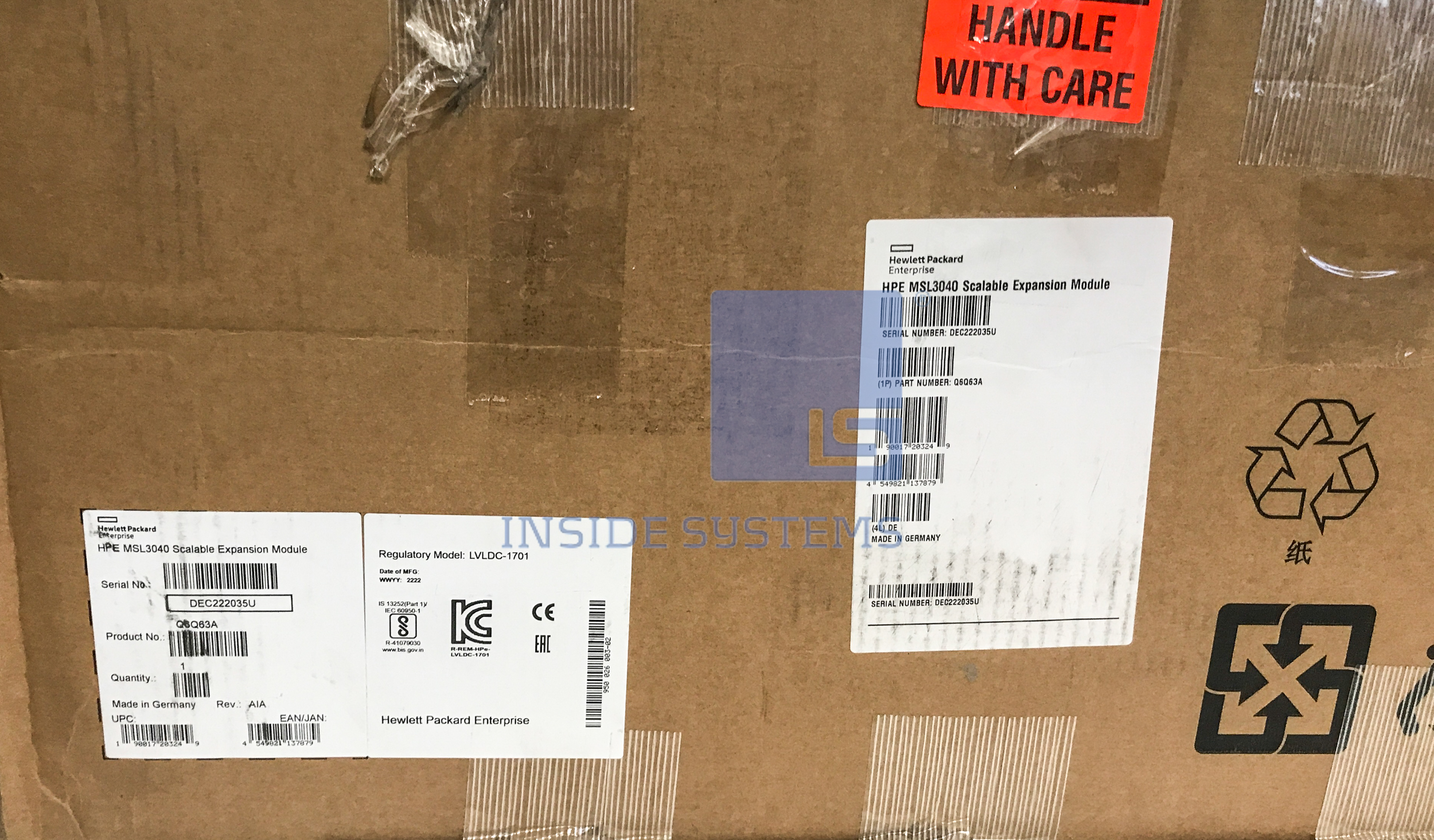 Q6Q63A-02 - HPE MSL3040 Scalable Library Exp Module 7 Q6Q63A-02 - HPE MSL3040 Scalable Library Exp Module - Image 6
