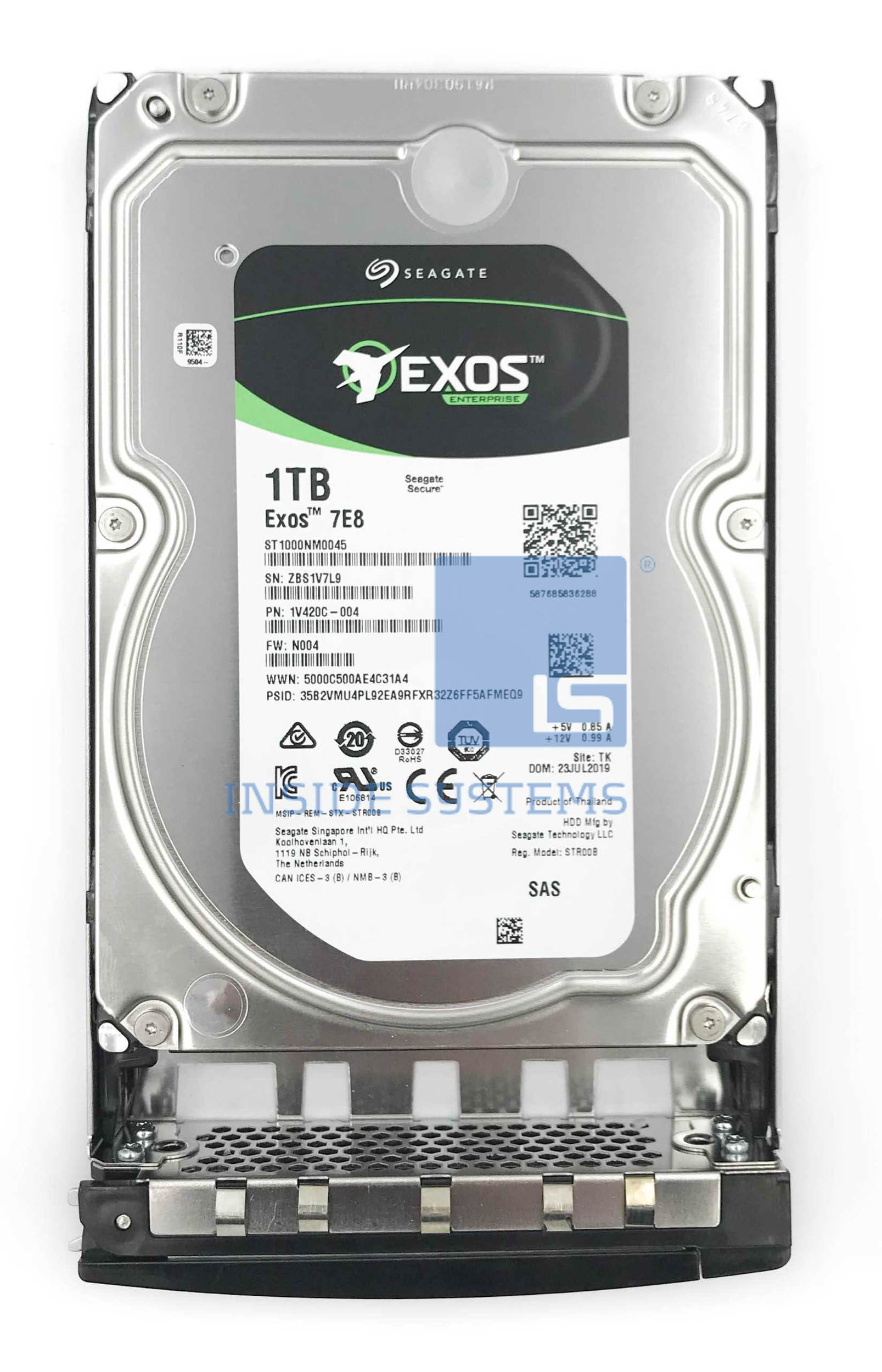 Q8D73A - Nimble 1TB 7.2K 12G SAS 3.5" HDD 3 Q8D73A - Nimble 1TB 7.2K 12G SAS 3.5" HDD - Image 2