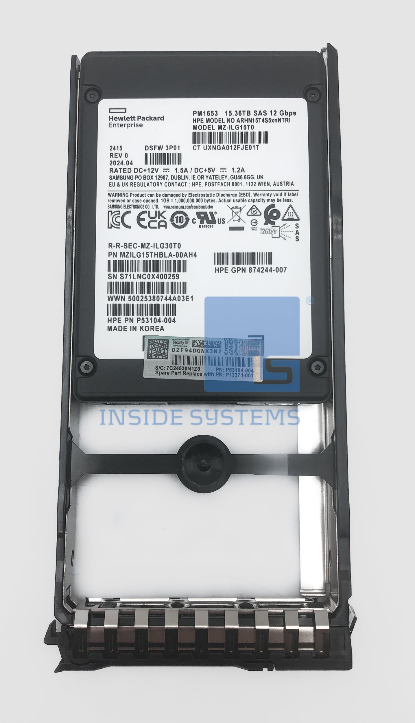 R0P98A - Primera 15.36TB 12G SAS 2.5" SSD 9 R0P98A A