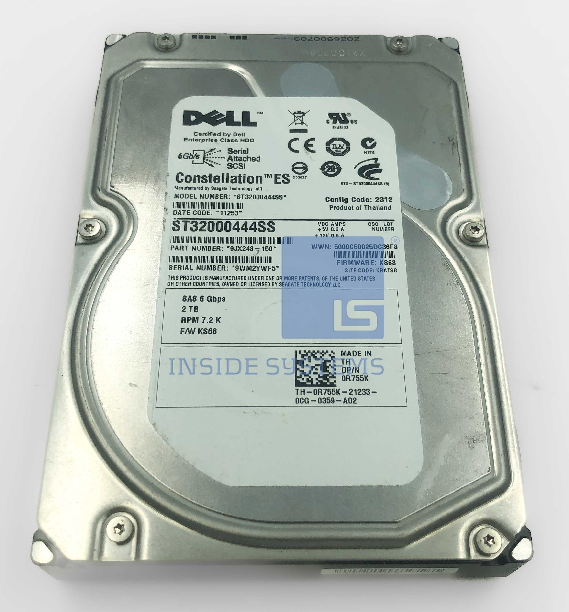 R755K-04 - DELL 2TB 7.2K 6G NLSAS 3.5" HDD 7 R755K-04 - DELL 2TB 7.2K 6G NLSAS 3.5" HDD - Image 5