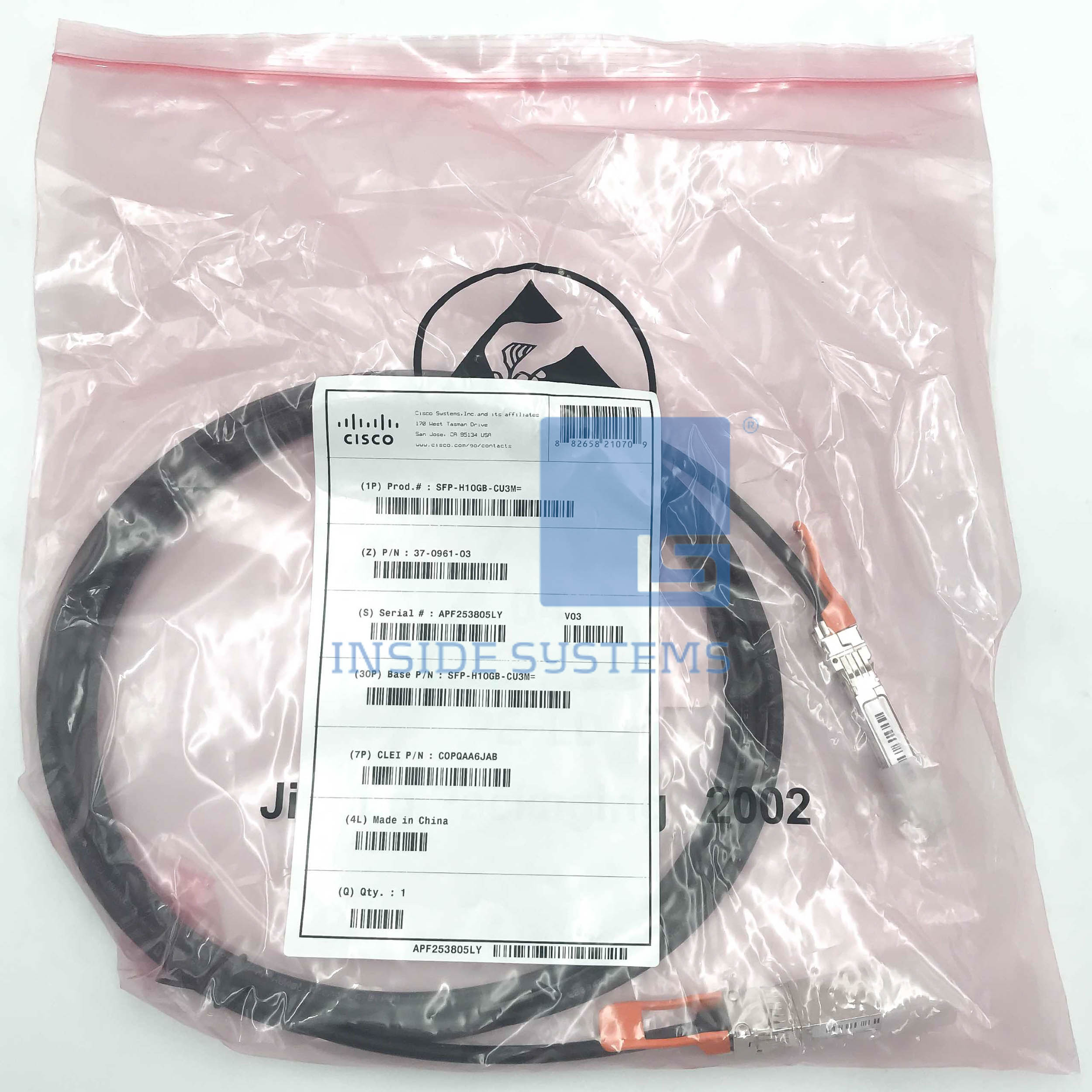 SFP H10GB CU3M 01 A