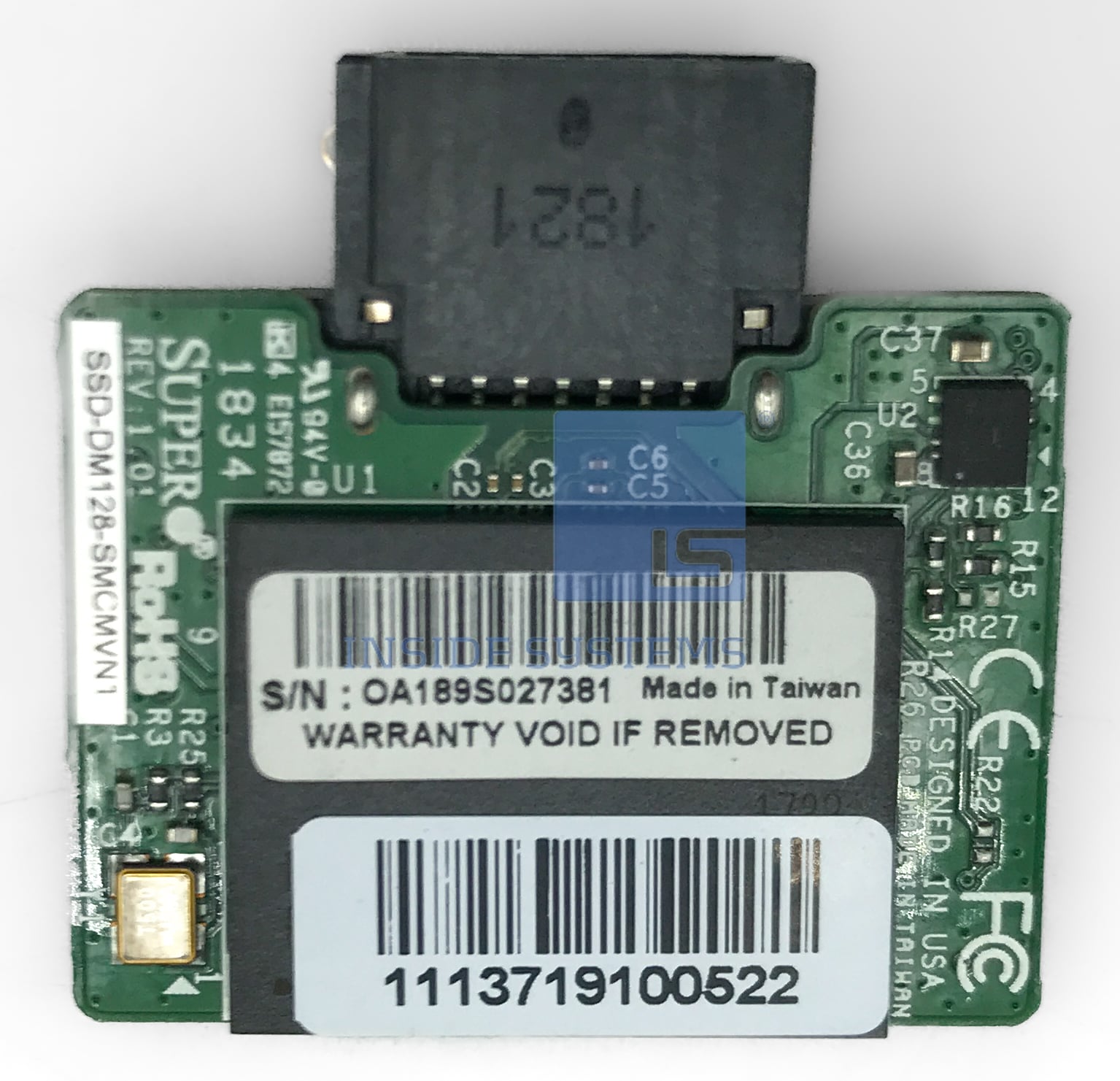 SSD-DM128-SMCMVN1 - Supermicro 128GB SATA DOM SSD 3 SSD DM128 SMCMVN1 A