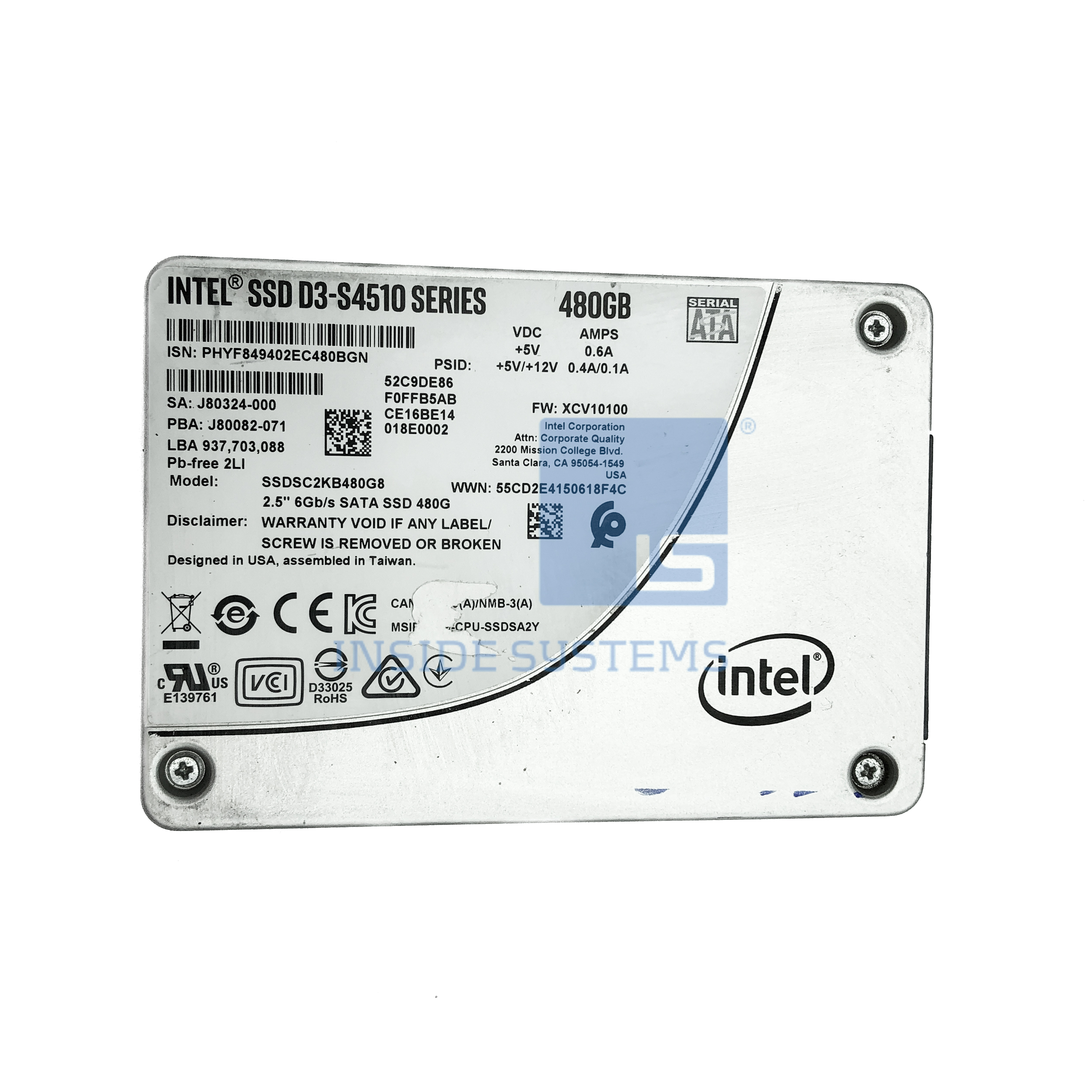 SSDSC2KB480G8 A