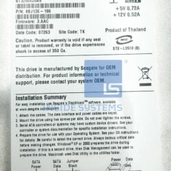 Alternative view of ST3250820AS - Seagate 250GB 7.2K 3G SATA 3.5" HDD