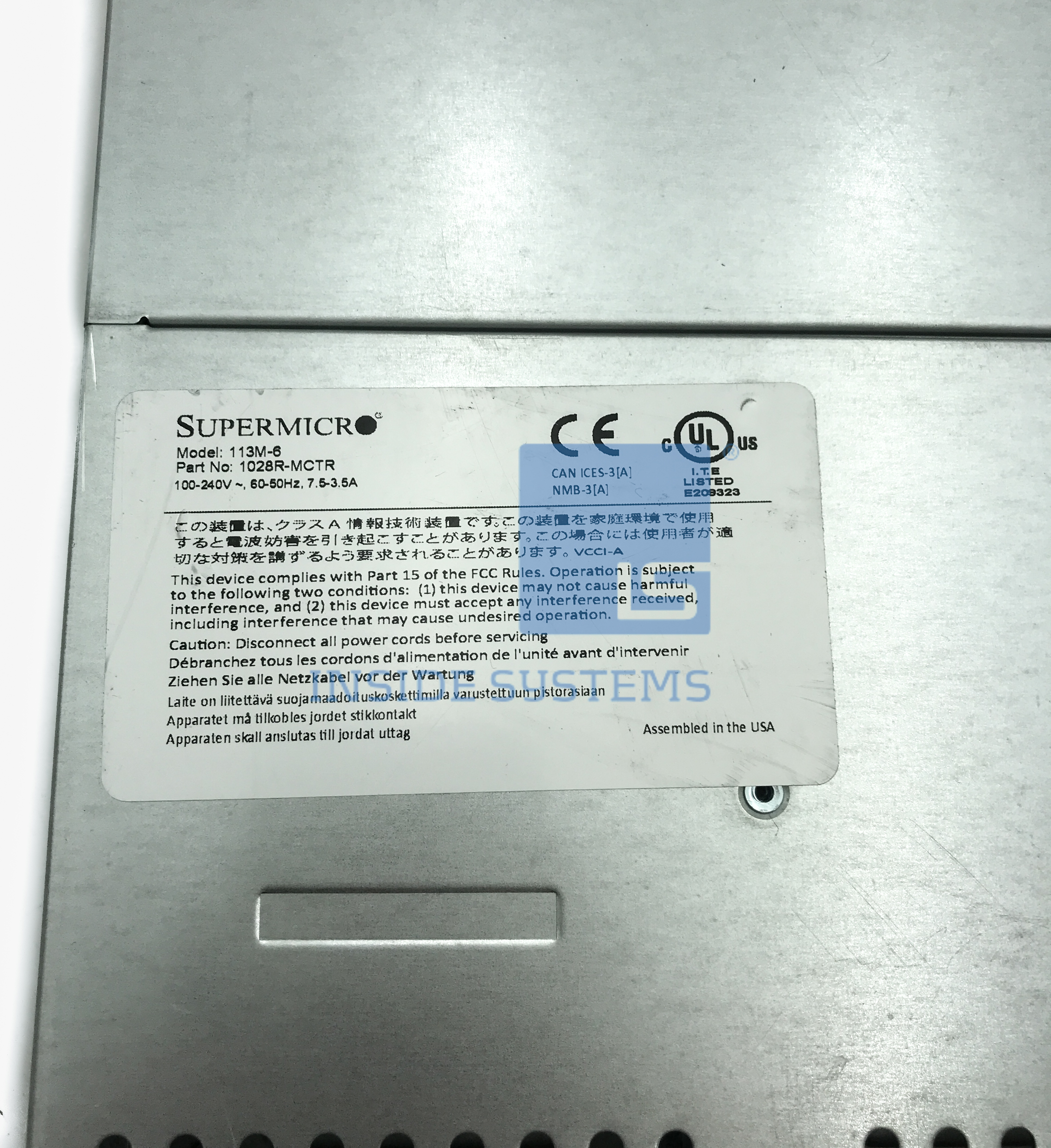 SYS-1028R-MCTR - Supermicro 1U SuperServer 3 SYS-1028R-MCTR - Supermicro 1U SuperServer - Image 2