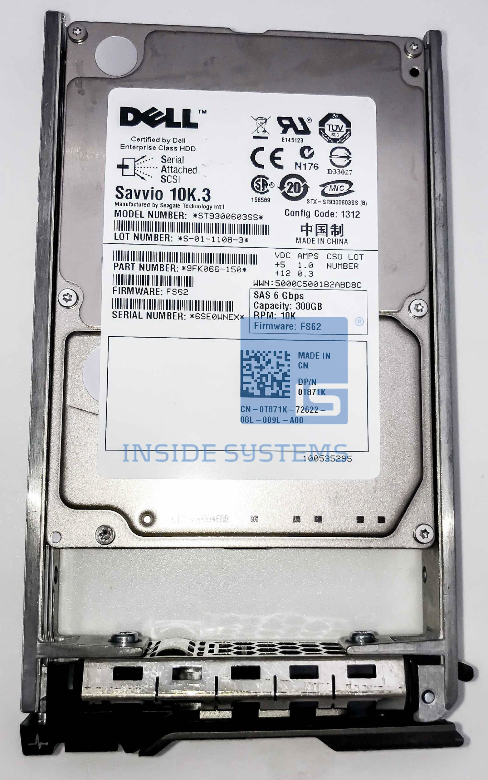 T871K - DELL 300GB 10K 6G SAS 2.5" HDD 2 T871K - DELL 300GB 10K 6G SAS 2.5" HDD