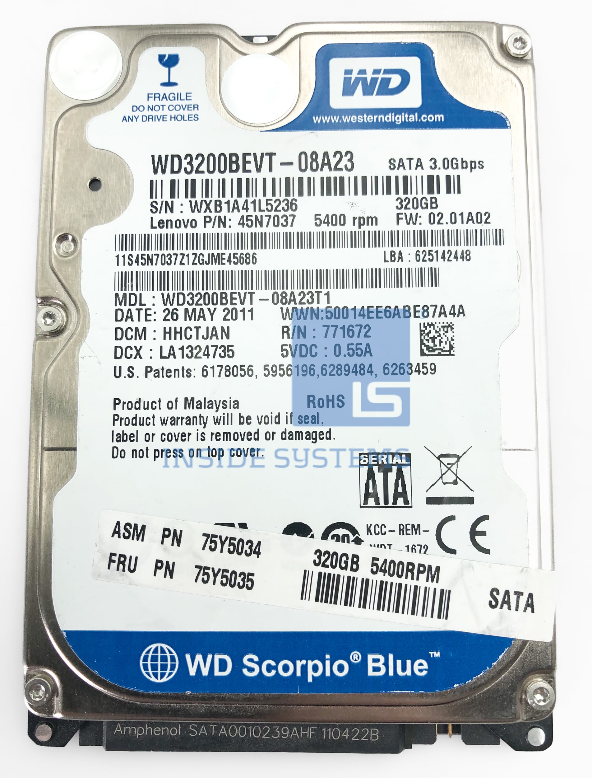 WD3200BEVT A