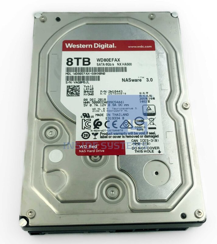 WD80EFAX-68KNBN0 - WD RED 8TB 6G 5.4K SATA NAS 3.5