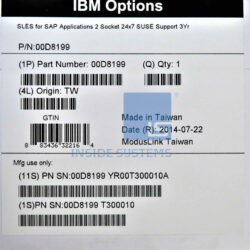 Alternative view of 00D8199 - SLES for SAP Applications 2 Socket 24x7