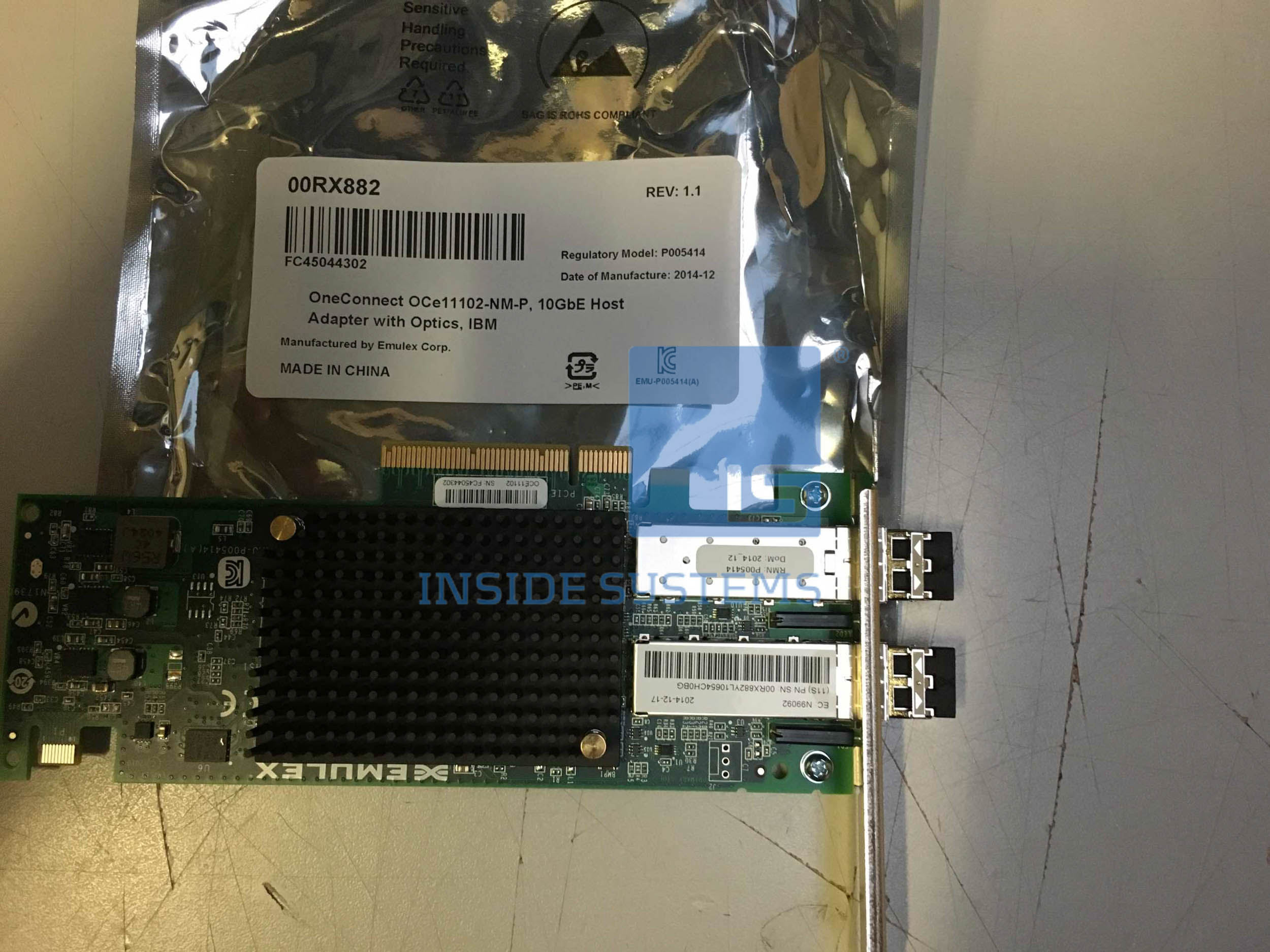 00RX882 - 10Gb 2-Port PCIe2 (x8) Ethernet SR 5 00RX882 - 10Gb 2-Port PCIe2 (x8) Ethernet SR - Image 4