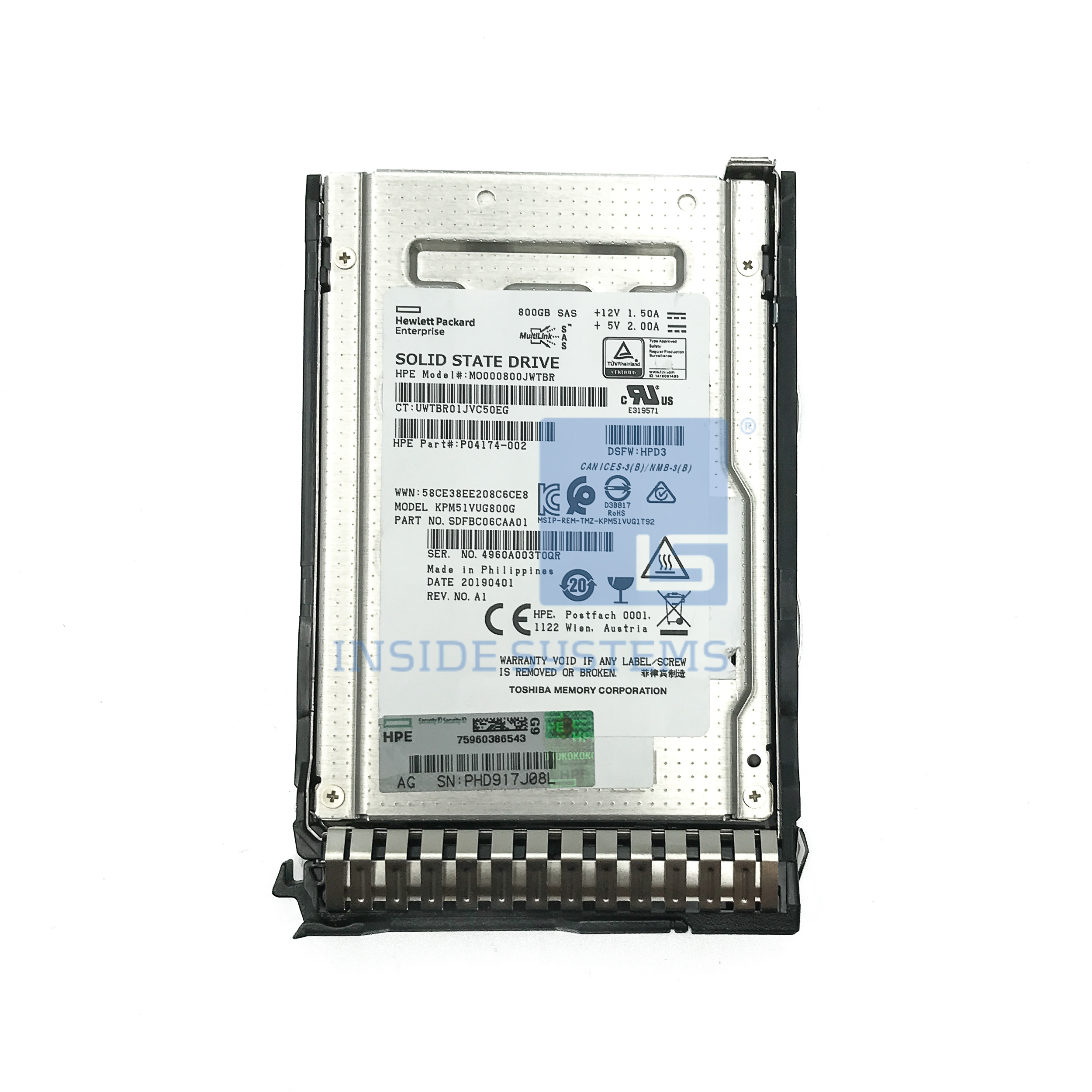P04527-B21-09 - 800GB 12G MU SC PM5 2.5" SAS SSD 2 P04527-B21-09 - 800GB 12G MU SC PM5 2.5" SAS SSD