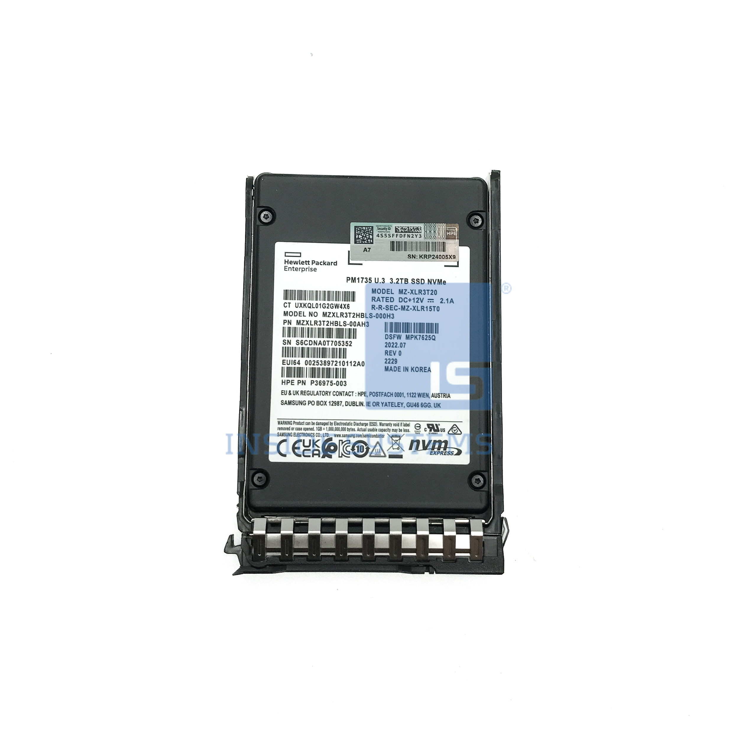P40571 B21 3 2TB U 3 MU PM1735 BC NVMe 2 5 SSD Inside Systems A S