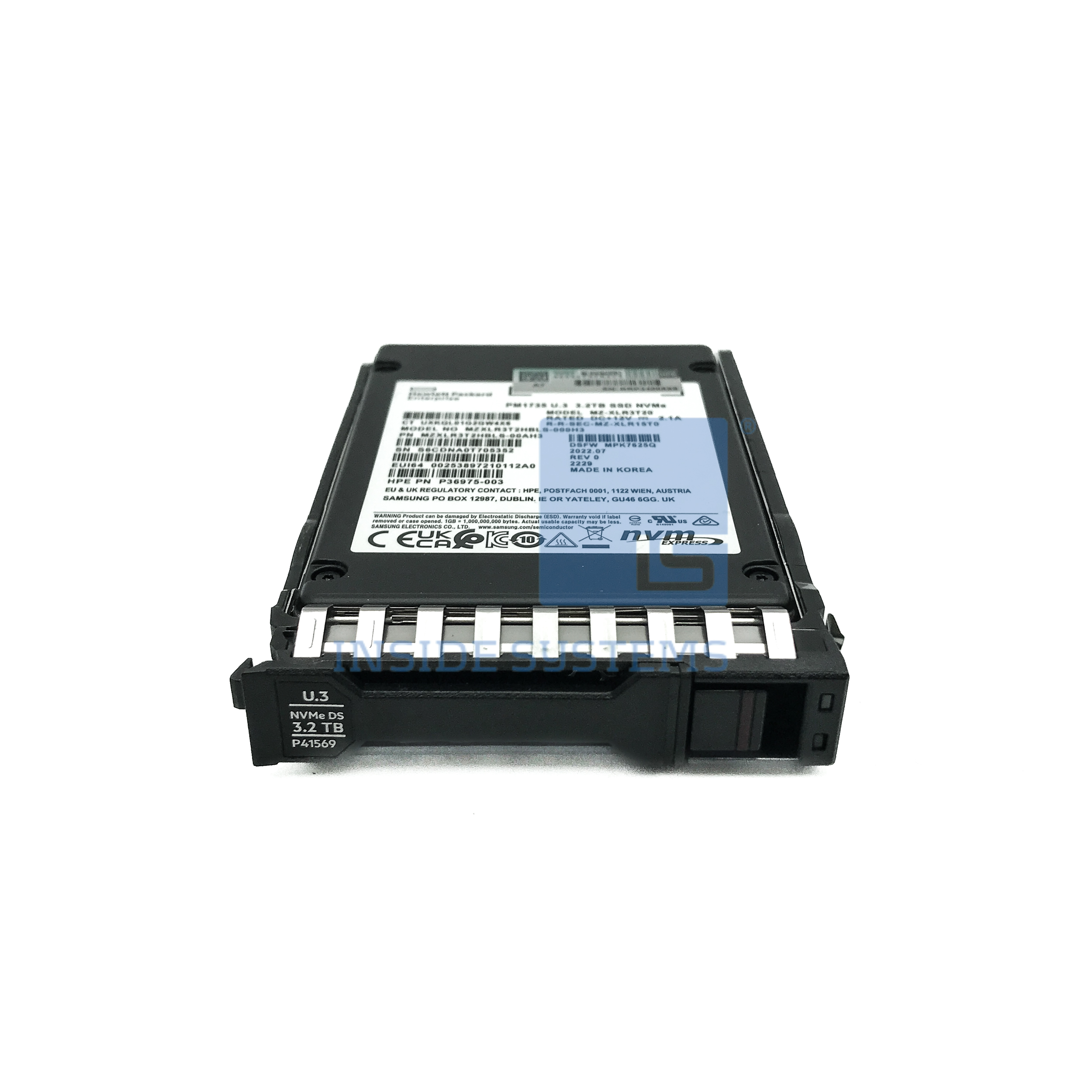 P40571-B21 - 3.2TB U.3 MU PM1735 BC NVMe 2.5" SSD 4 P40571-B21 - 3.2TB U.3 MU PM1735 BC NVMe 2.5" SSD - Image 2